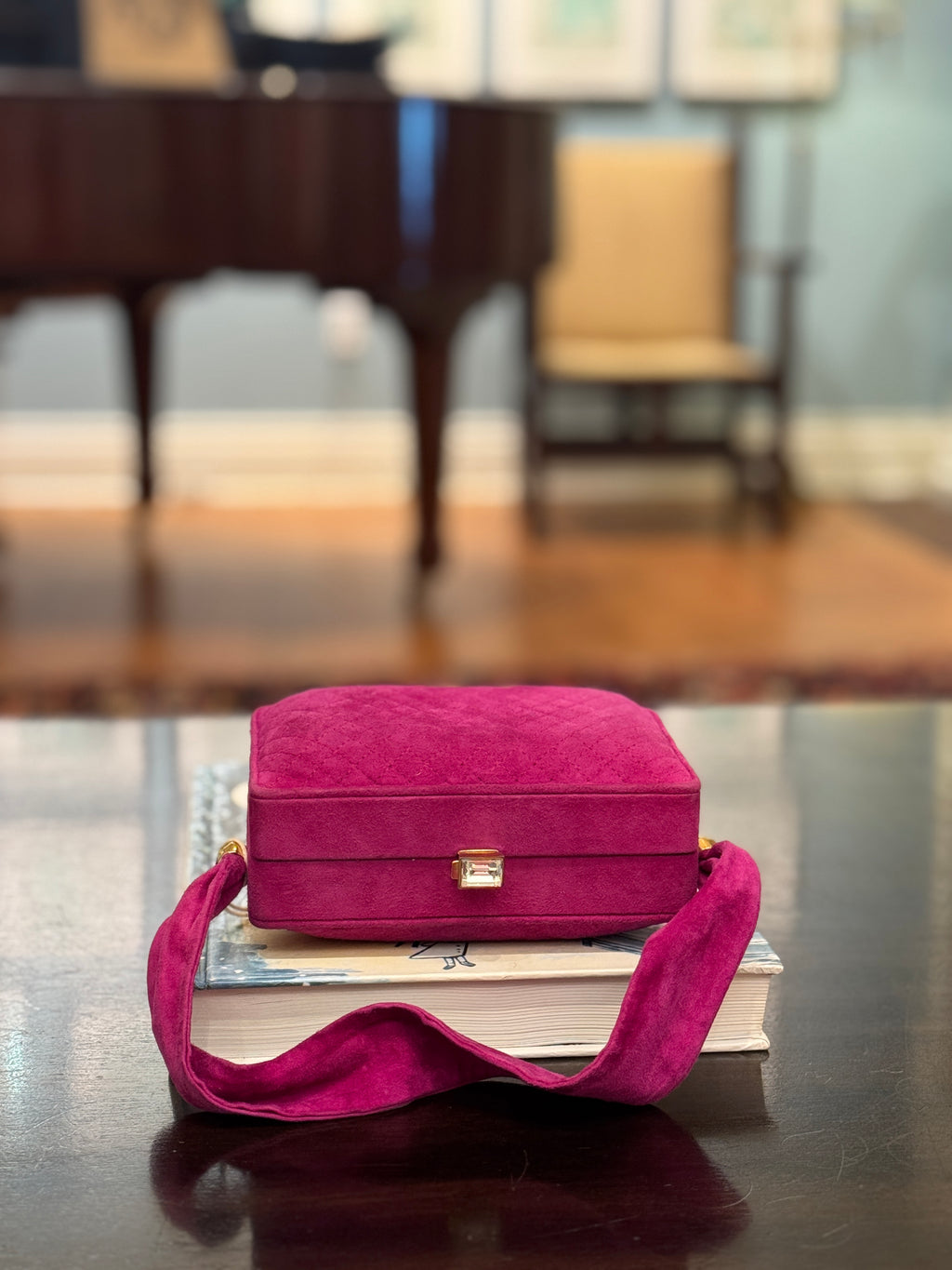 Bottega Veneta Pink Suede Box Bag