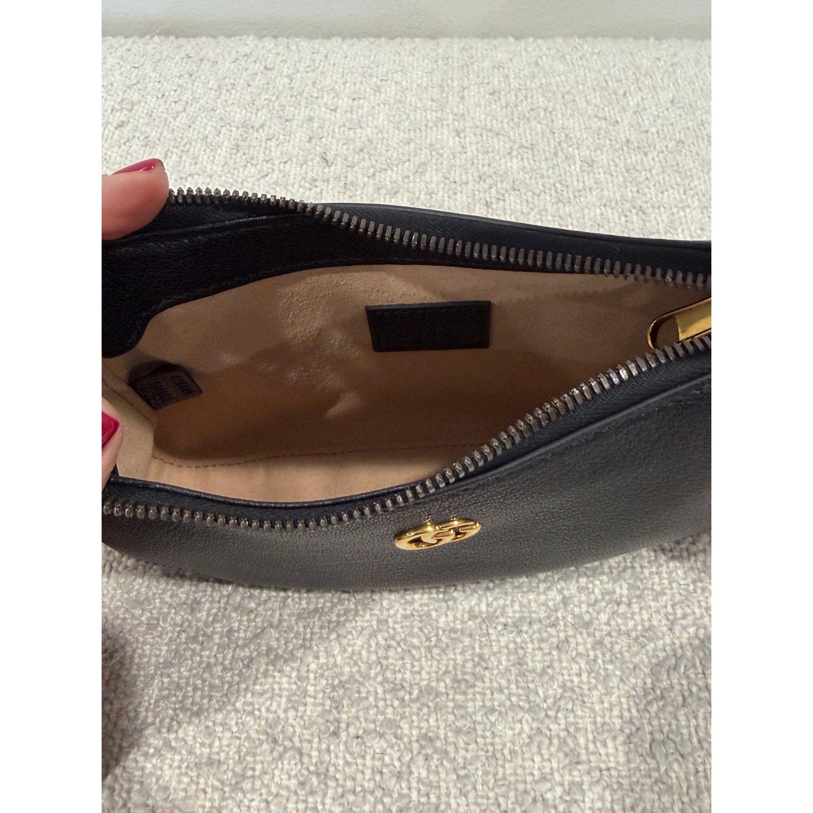 Gucci Mini Aphrodite Tote Bag in Black Leather NWT