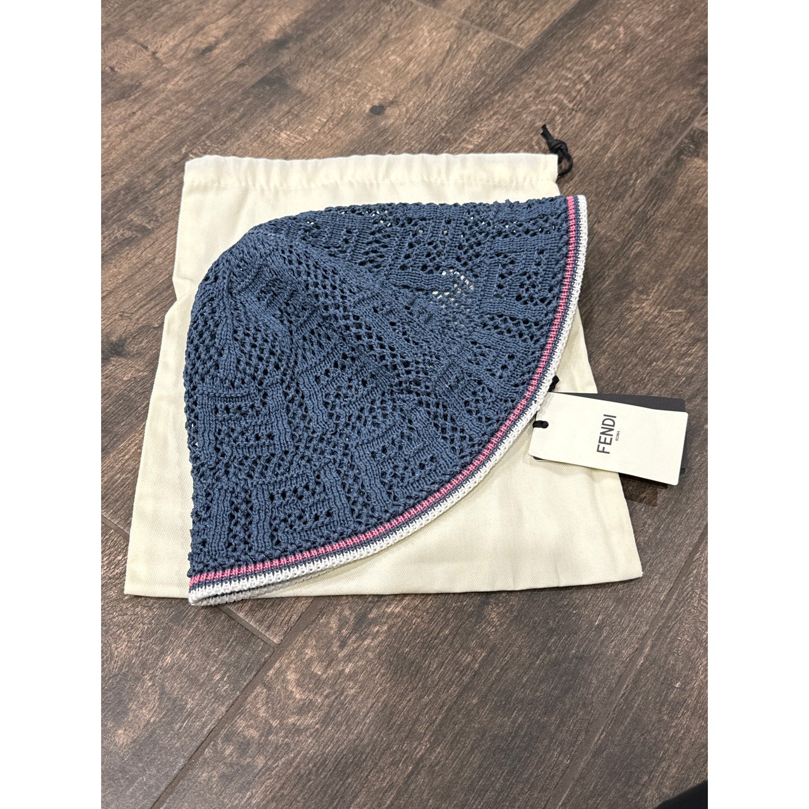 FENDI 
Ff Crochet-Knit Bucket Hat NWT 
Retail: $650