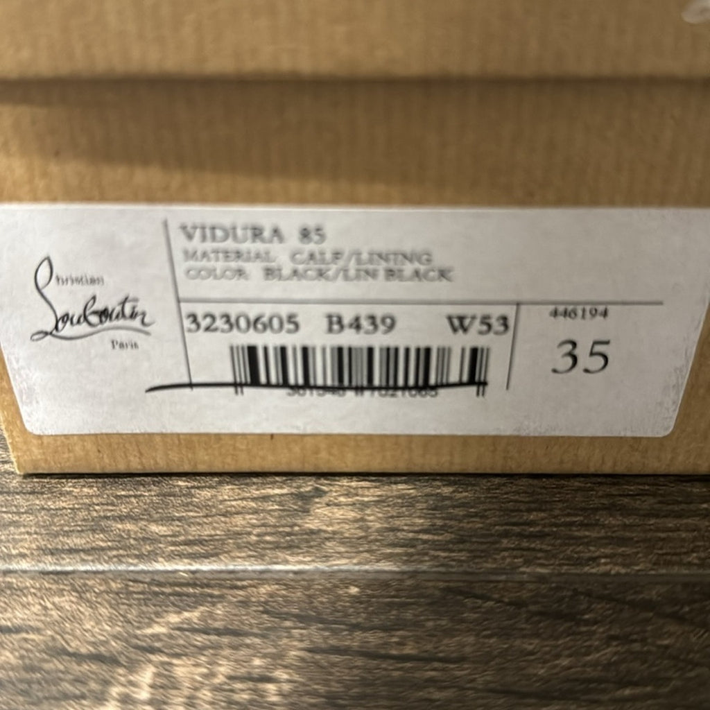 CHRISTIAN LOUBOUTIN DÉCOLLETÉ VIDURA 85 - Size 35 BNIB