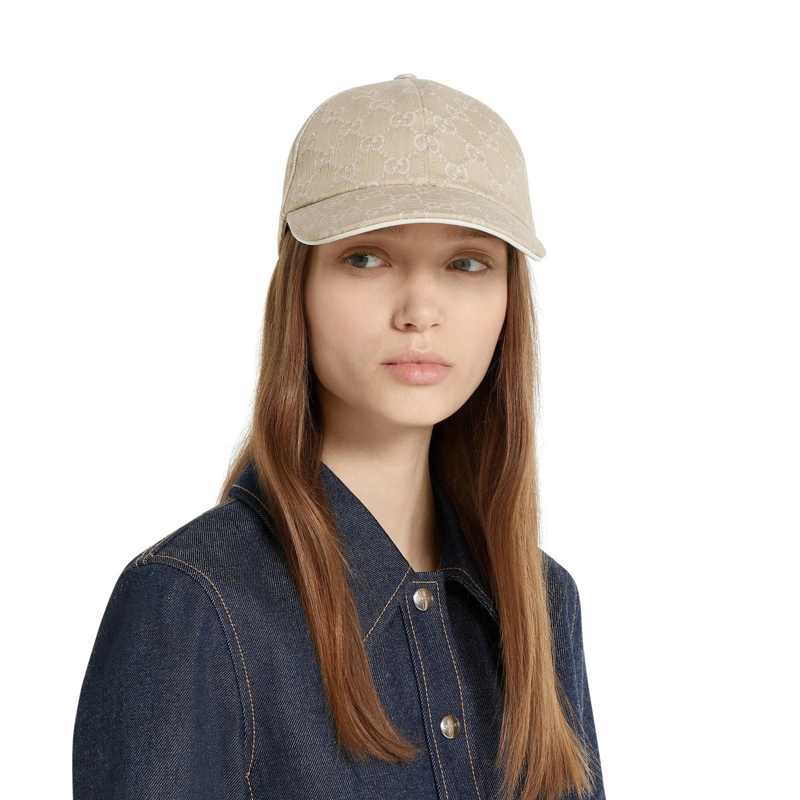 Gucci GG denim baseball hat with Horsebit Size Small (56 cm) NWT