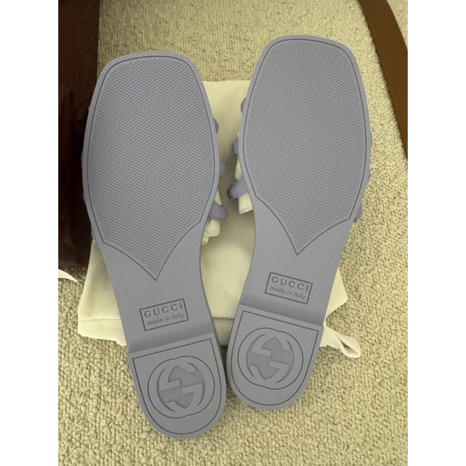 Gucci Women’s Palma Slide Sandals 37 BNIB in Lilac