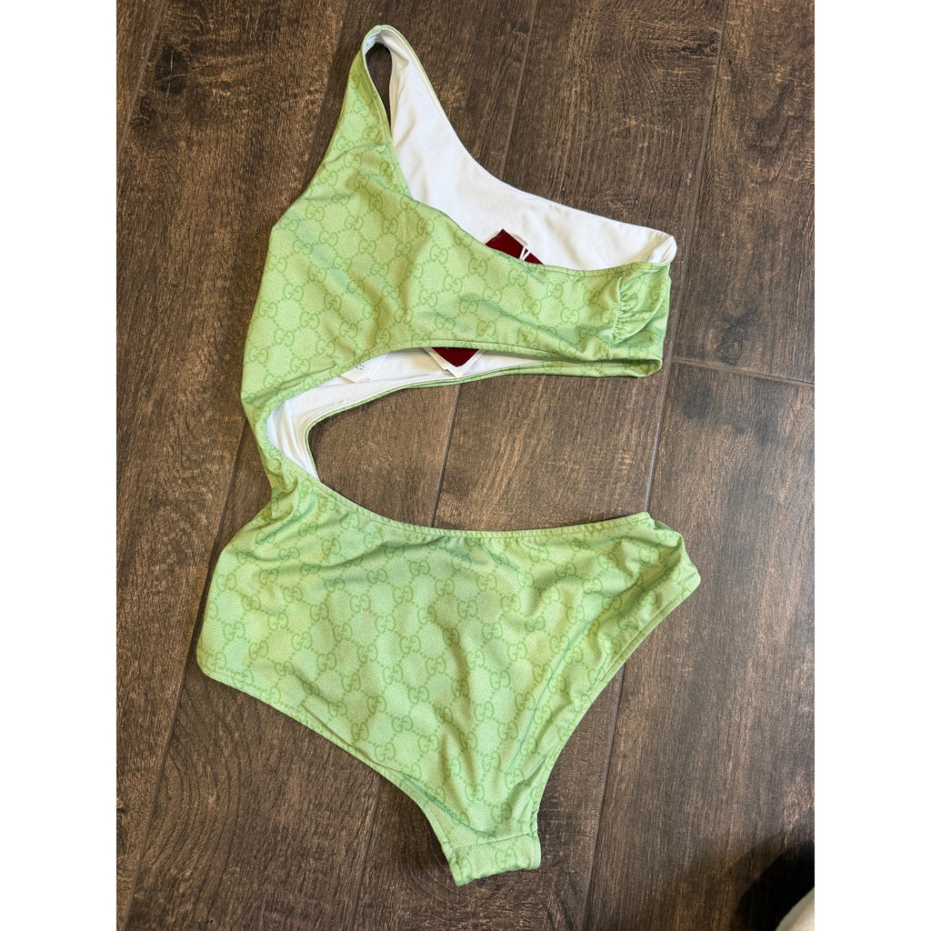 Gucci GG printed cutout swimsuit size small NWT