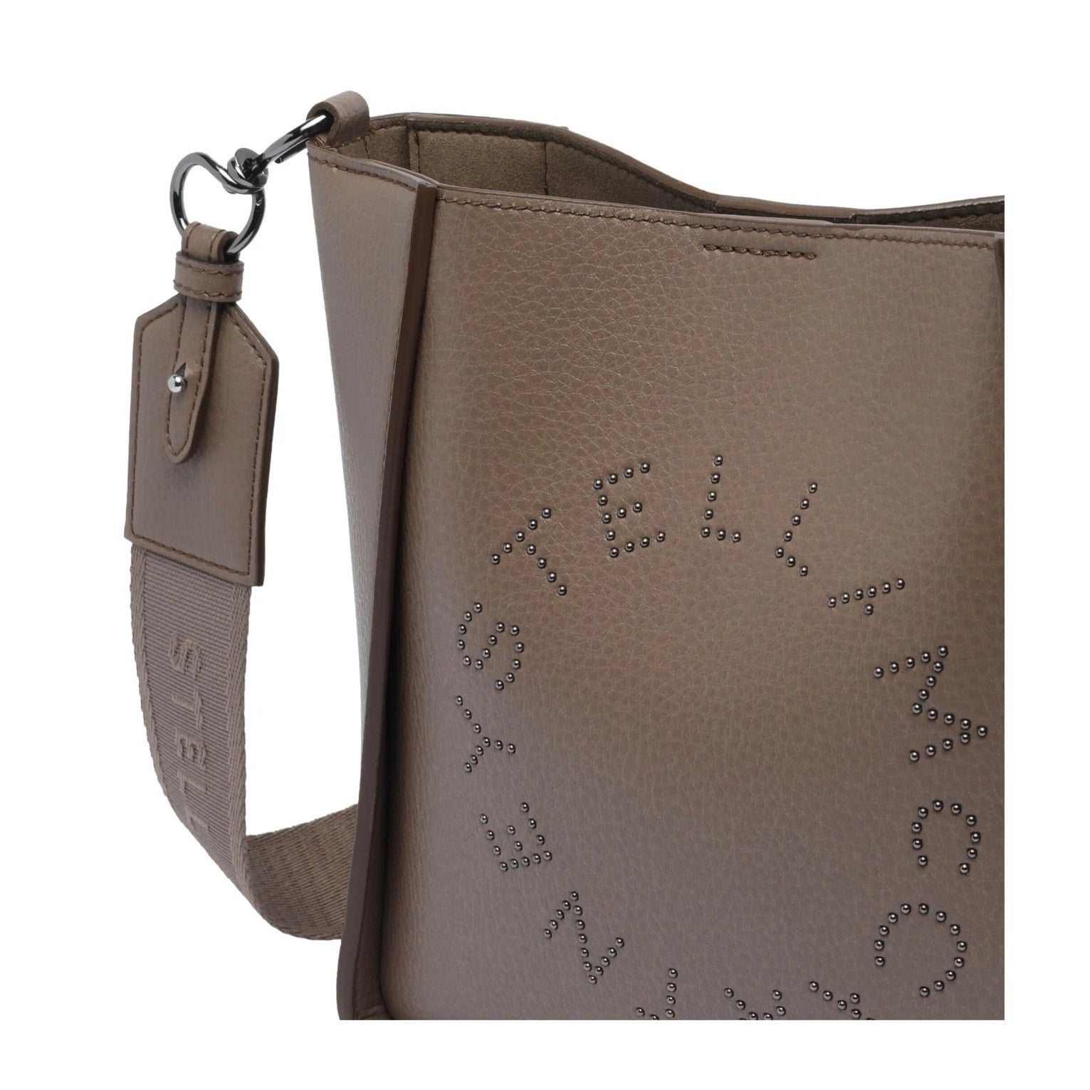Stella McCartney Studded Logo Shoulder Bag Black NWT Made in Italy Retail $1,125