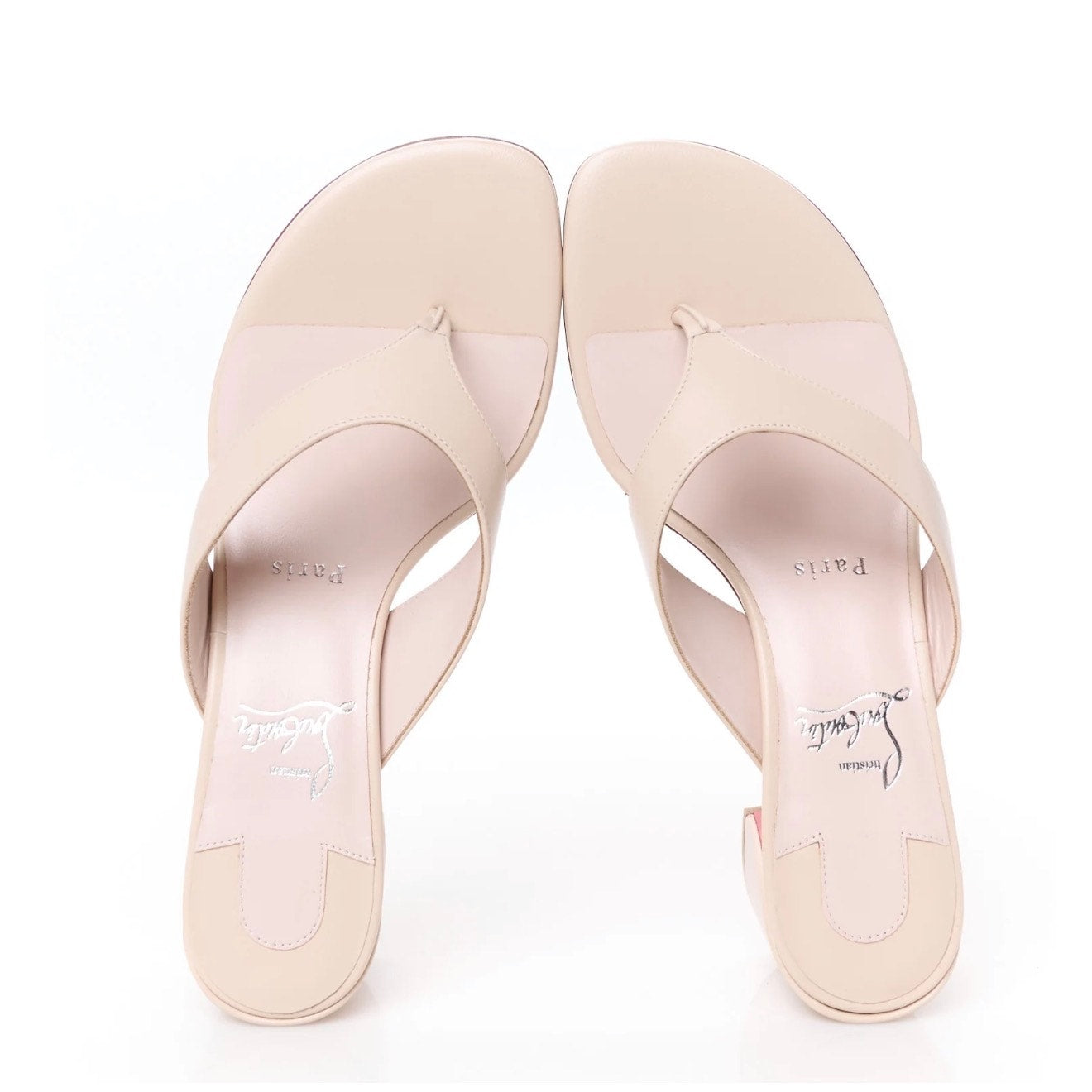 CHRISTIAN LOUBOUTIN
Nappa Janetonga 55 Thong Sandals 37 Leche