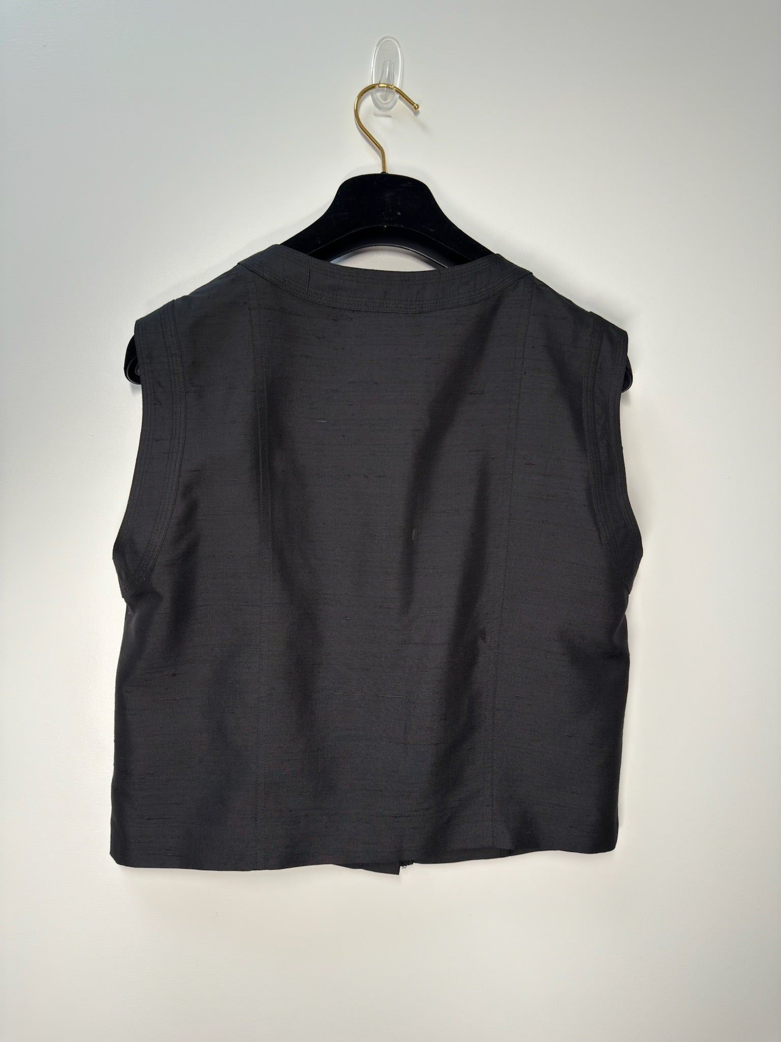 Chanel Black Gold Button Vest