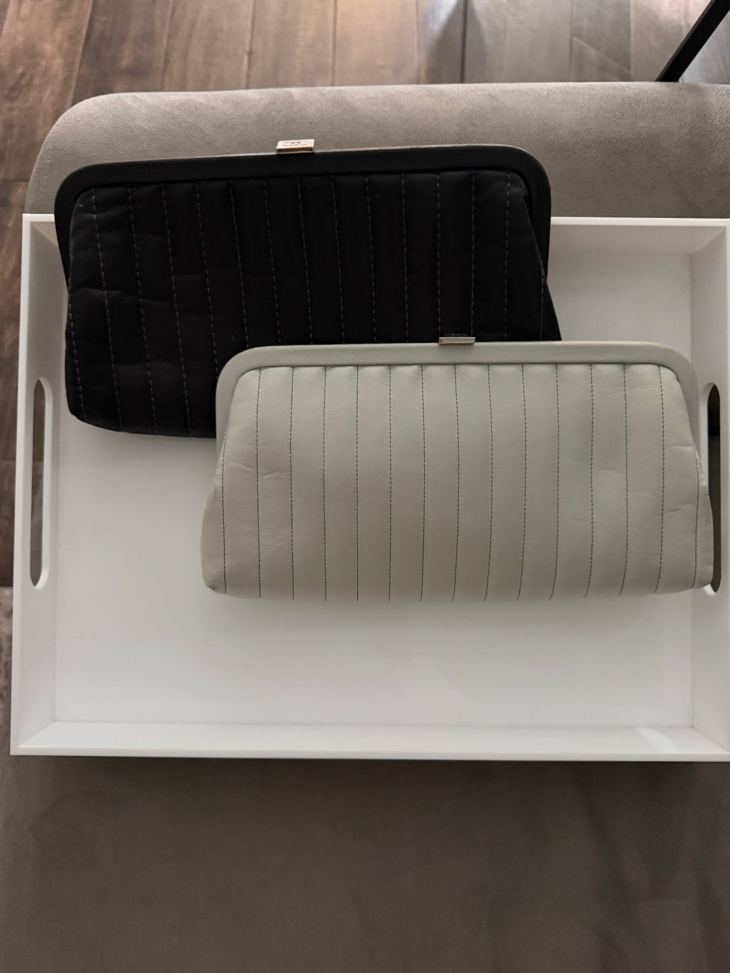 Chanel Black Vertical Quilted Mademoiselle Clutch 2005-2006