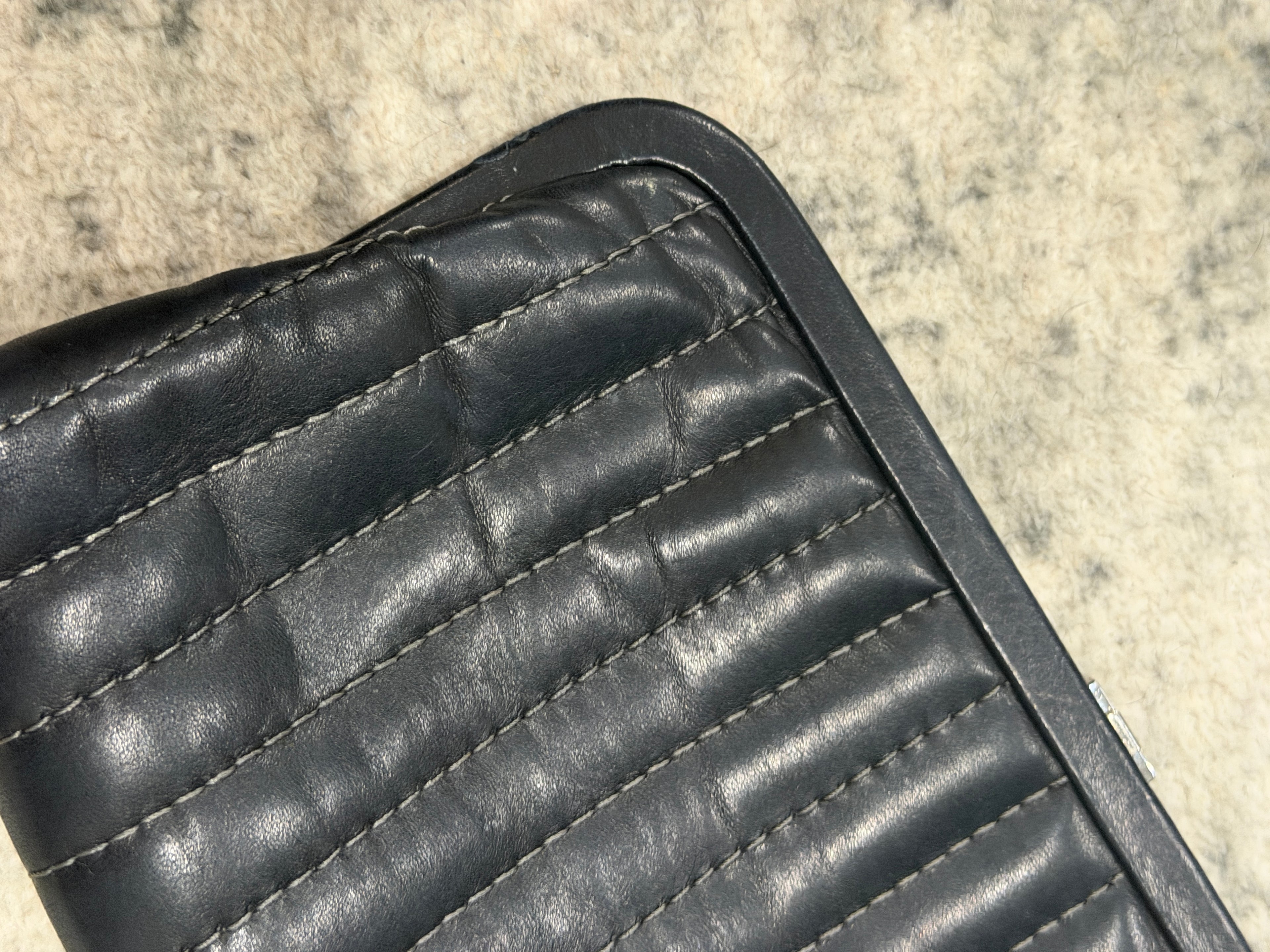 Chanel Black Vertical Quilted Mademoiselle Clutch 2005-2006