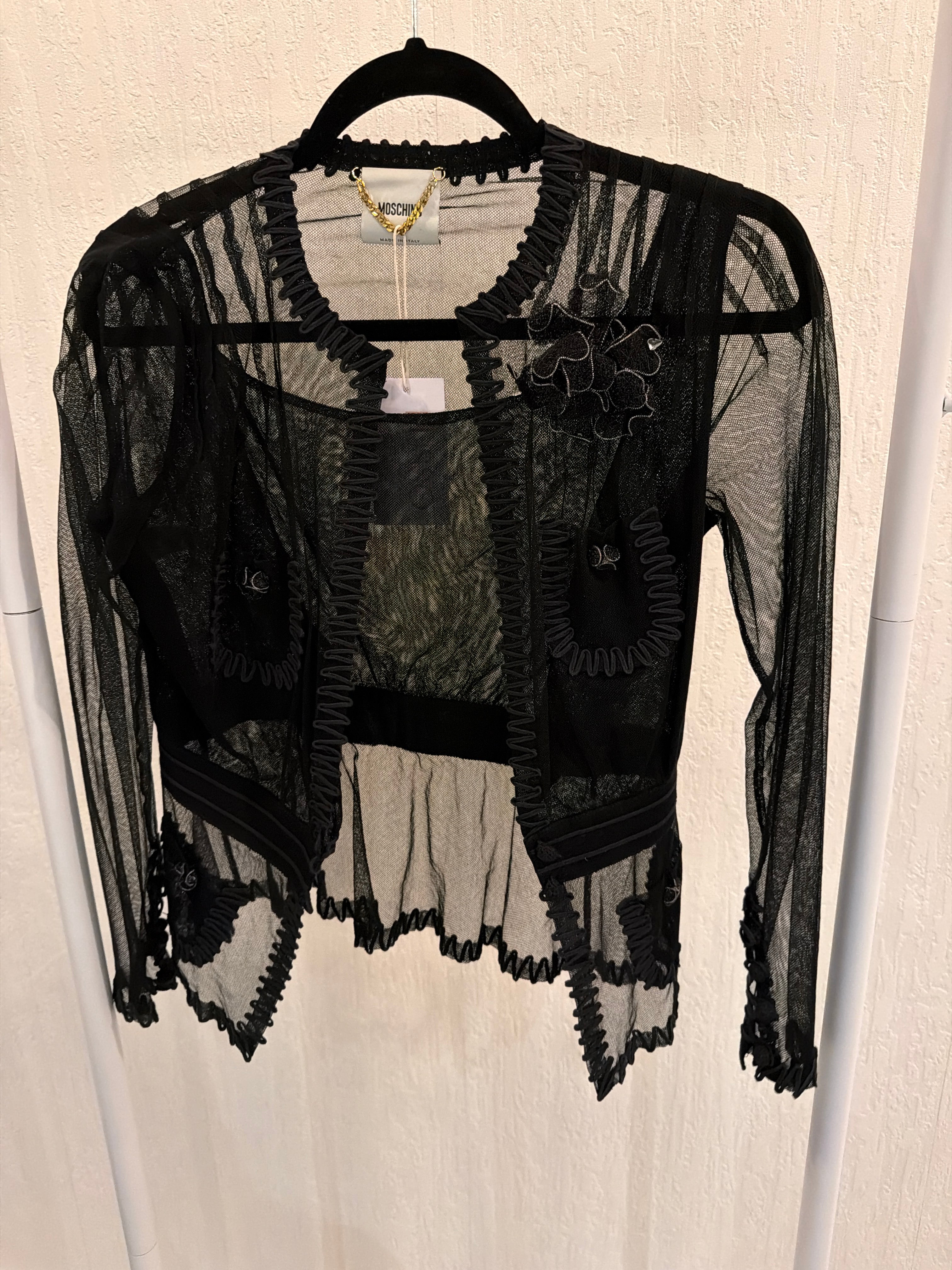 Moschino Sheer Black Top