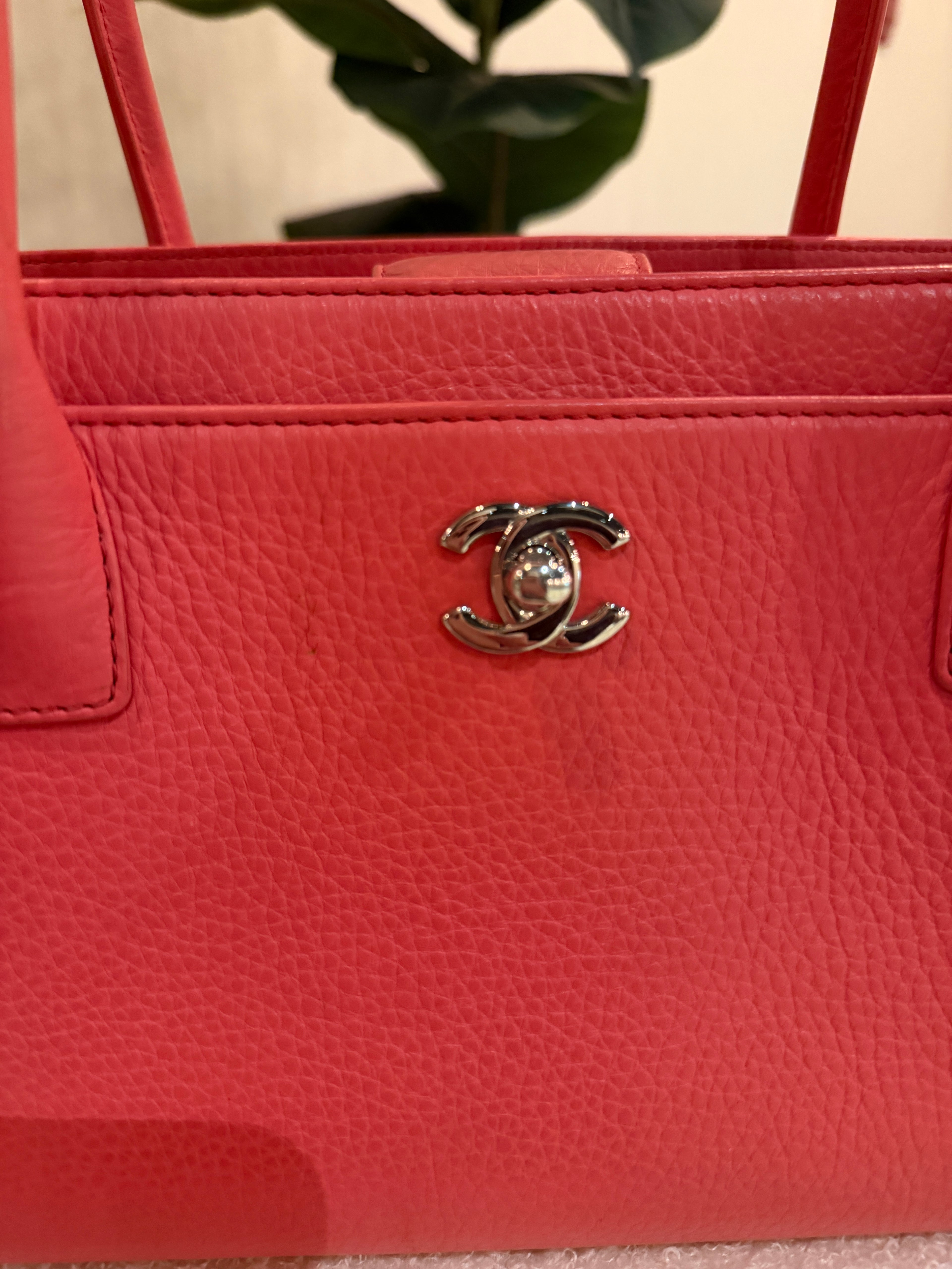Chanel Small Executive Cerf Tote Bag Pink Leather Silver Hardware