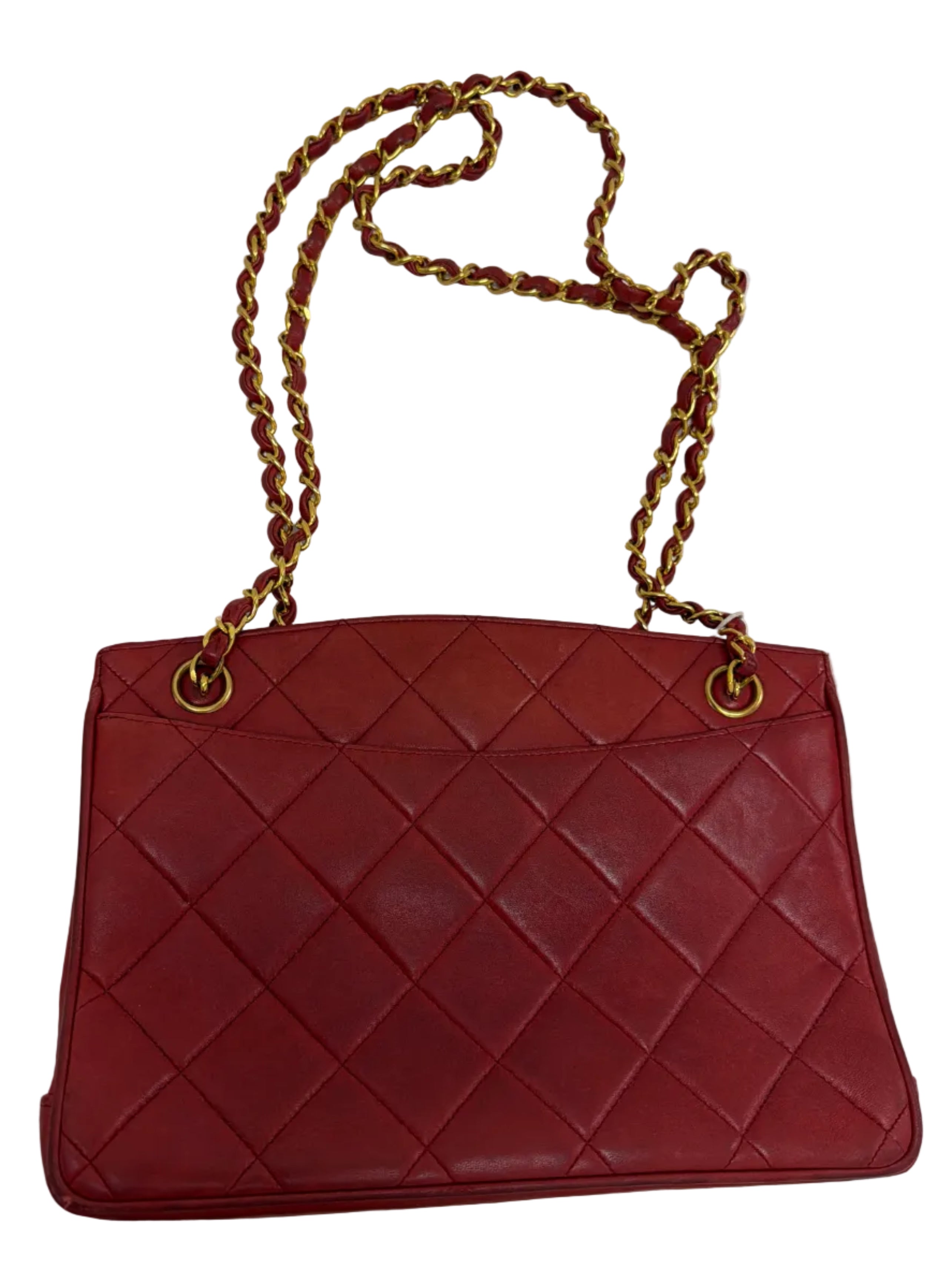 Chanel Red Maxi CC Tote 1994-1996