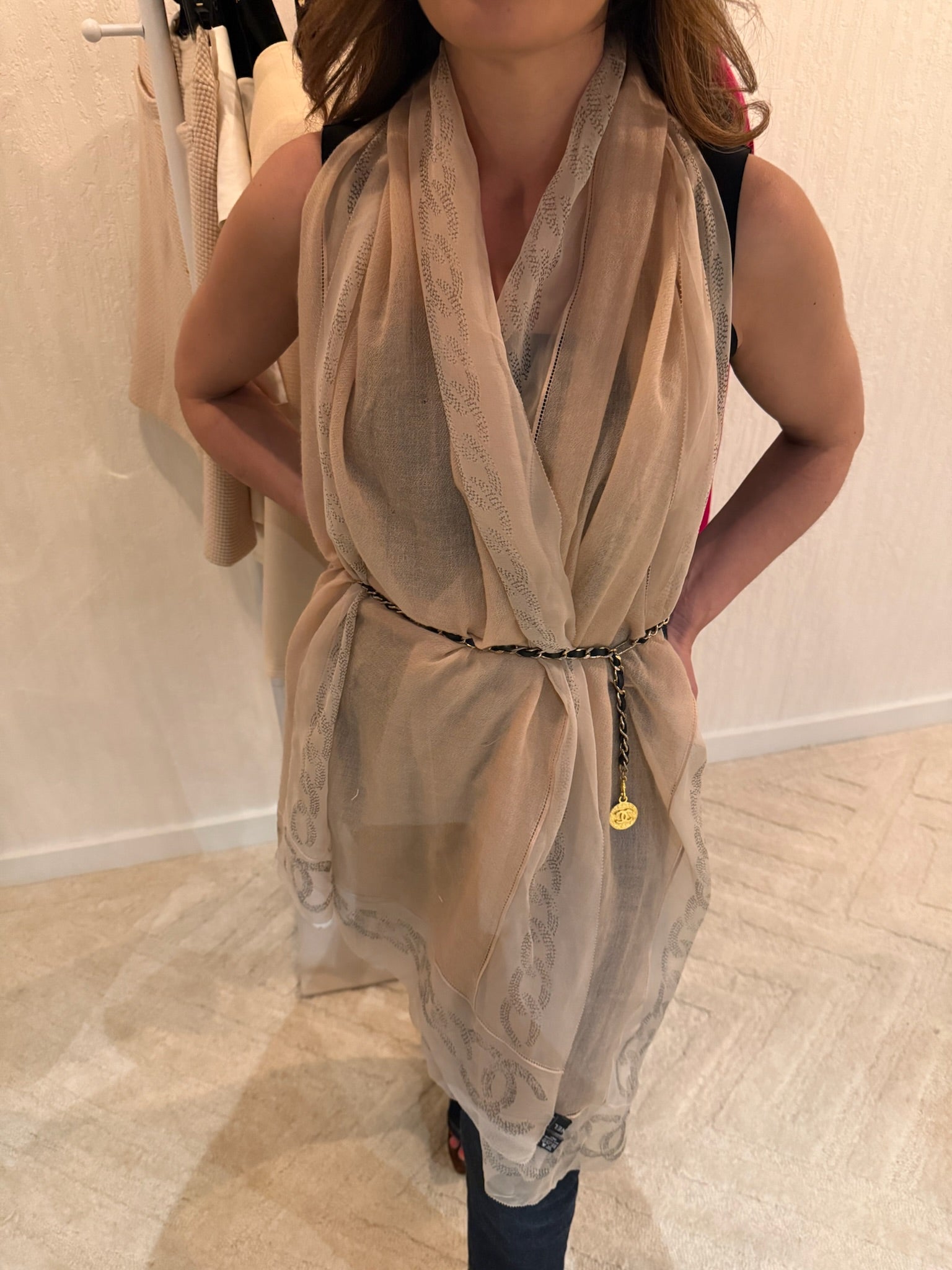 Chanel Light Pink Scarf