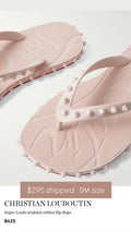 Louboutin Flip Flops Beige : 37