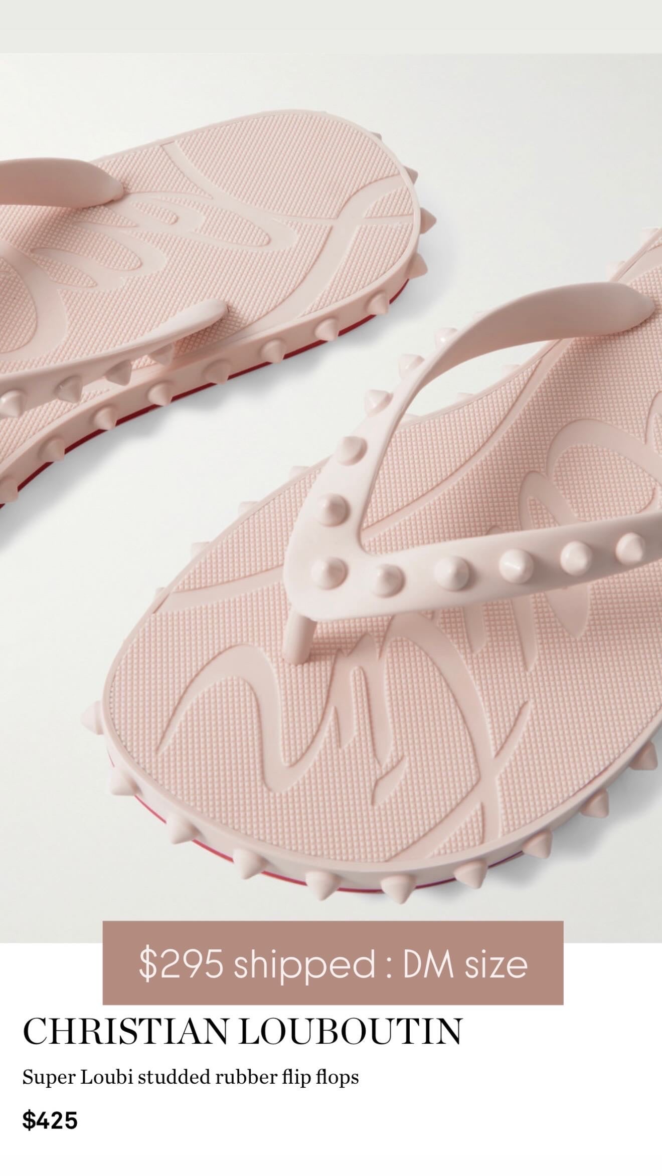 Louboutin Flip Flops Beige : 37