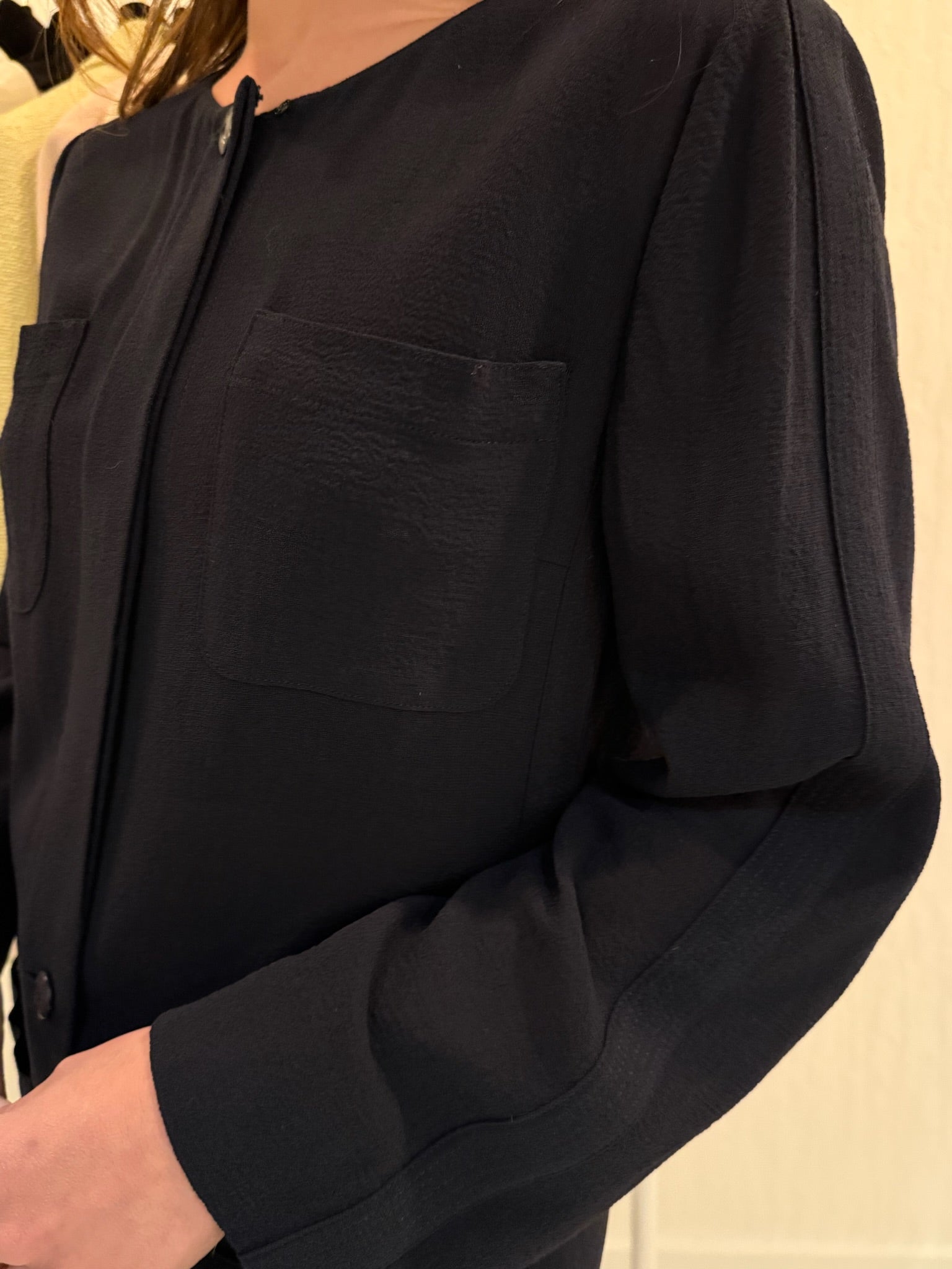 Chanel 1999 Blue Wool Blazer / Top FR38