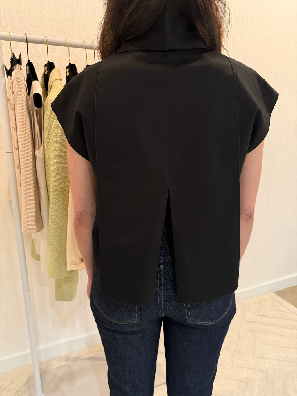 Chanel Black Button Vest
