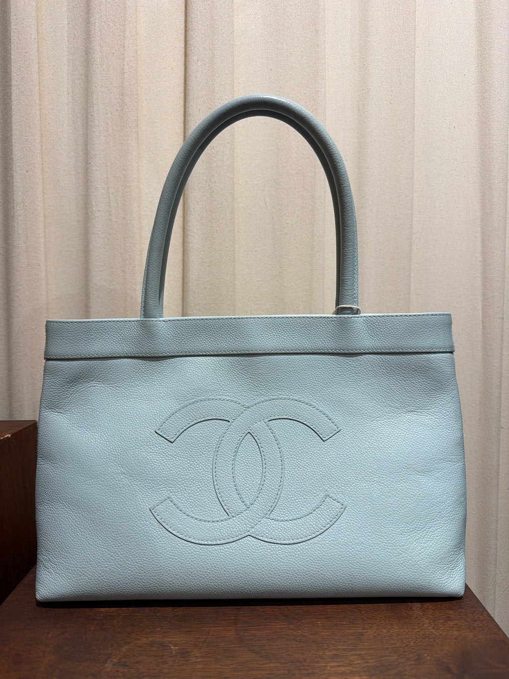 Chanel Blue Caviar CC Timeless Tote