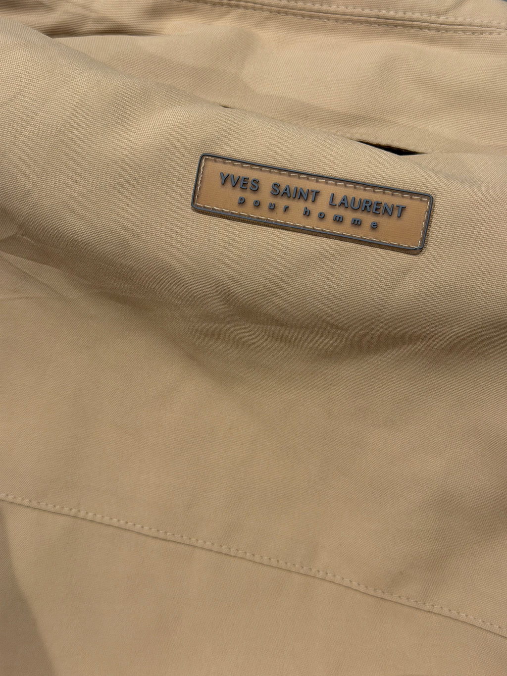 Yves Saint Laurent Vintage YSL Beige Windbreaker Bomber Jacket Size 100