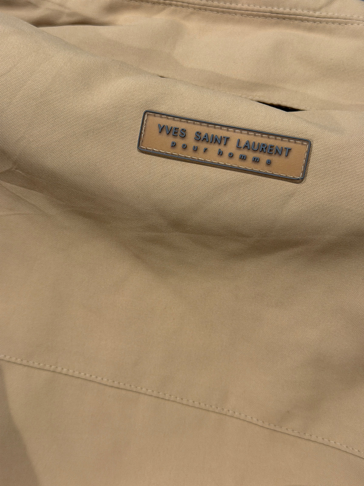 Yves Saint Laurent Vintage YSL Beige Windbreaker Bomber Jacket Size 100