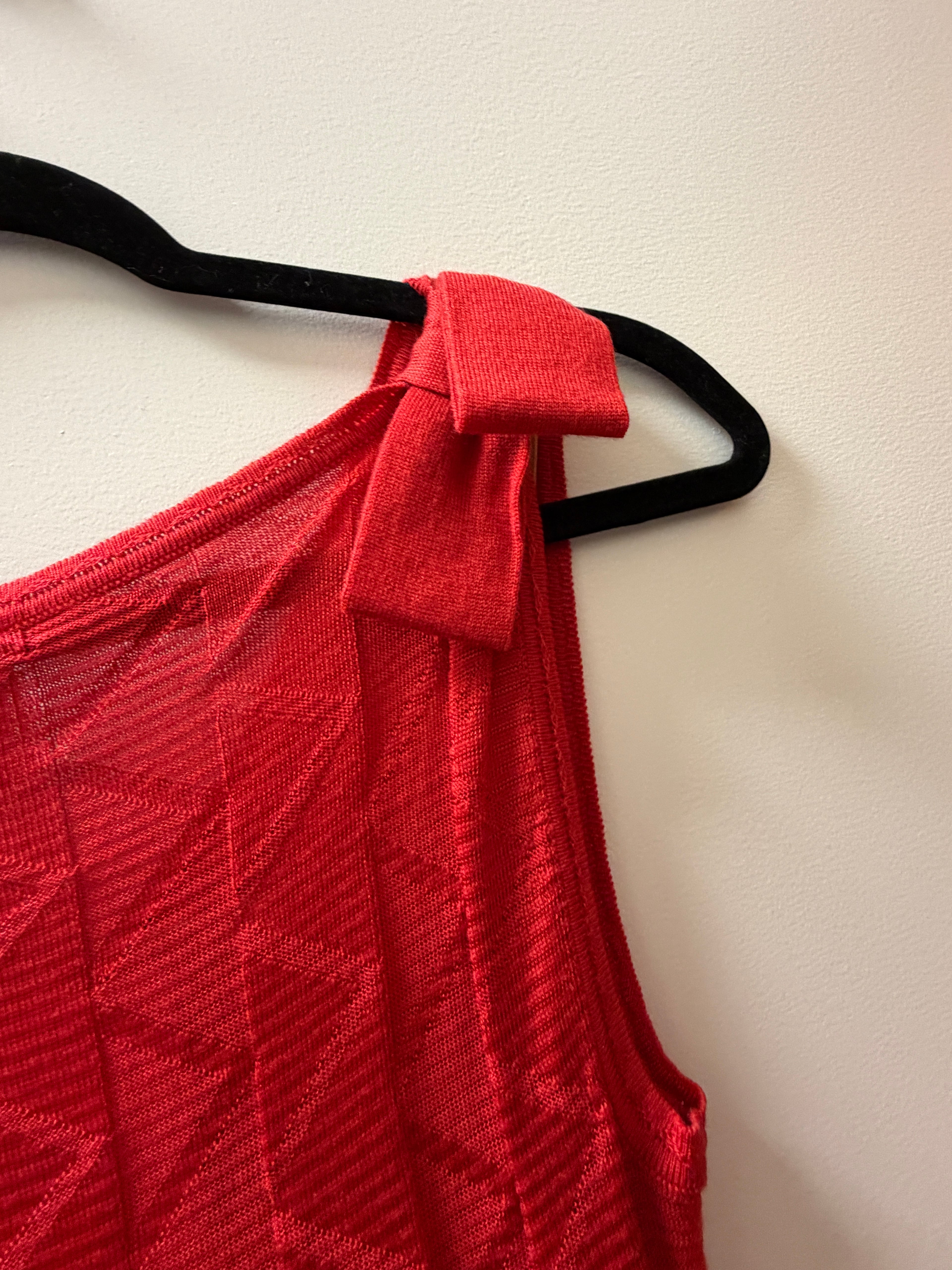Missoni Red Zig Zag Knit Dress