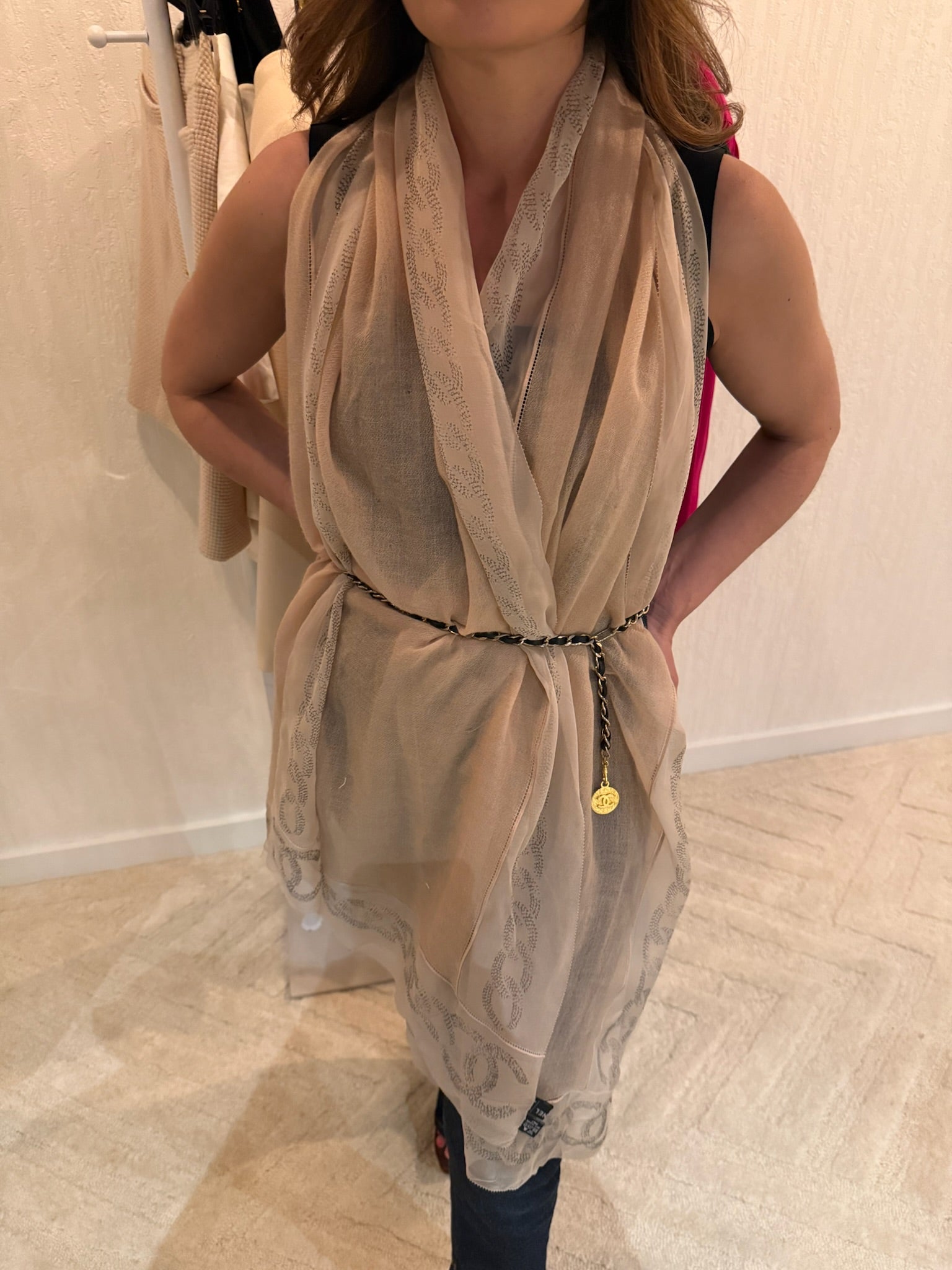 Chanel Light Pink Scarf