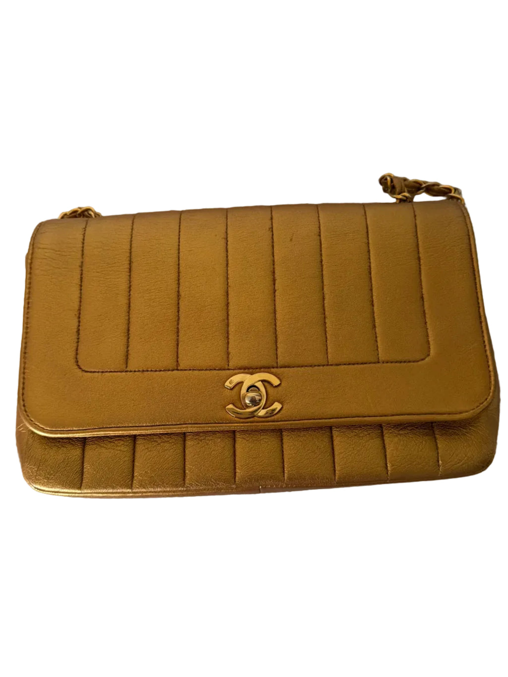 Chanel Rose Gold Verticle Bag