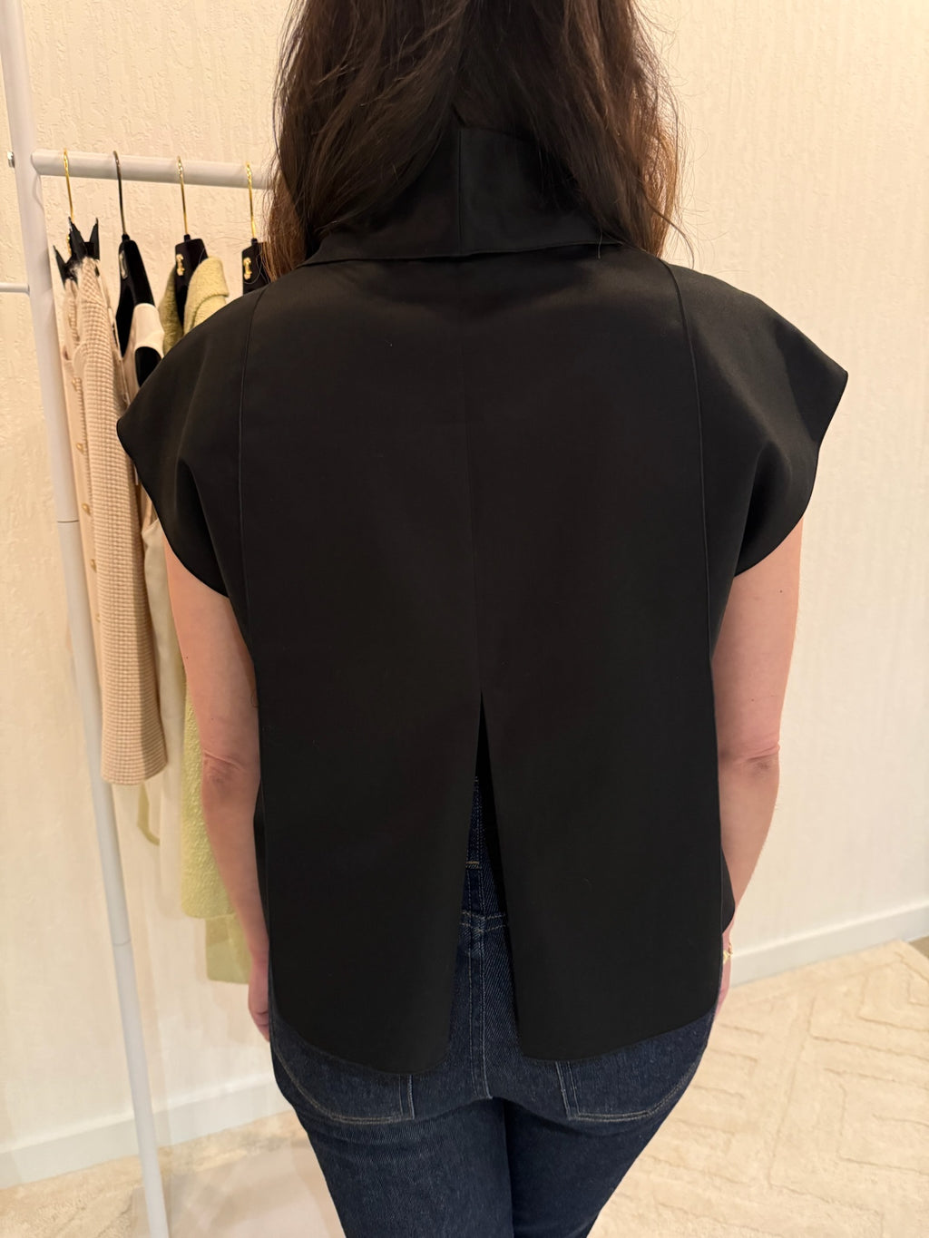 Chanel Black Button Vest