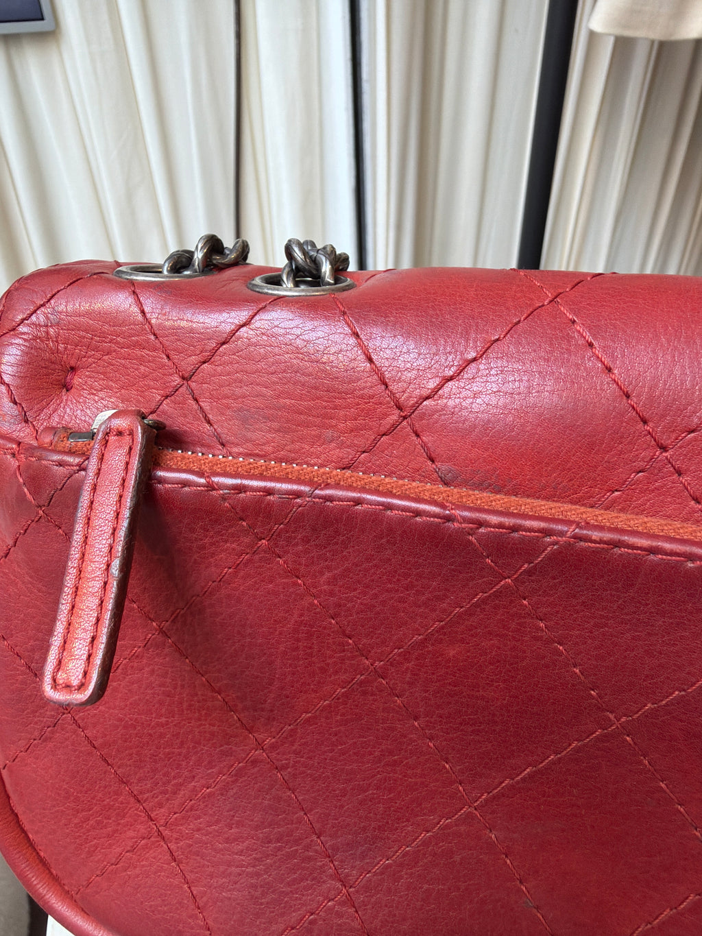 Chanel Paris Dallas Goatskin Wild Stitch Flap Crossbody Red 2014–2015