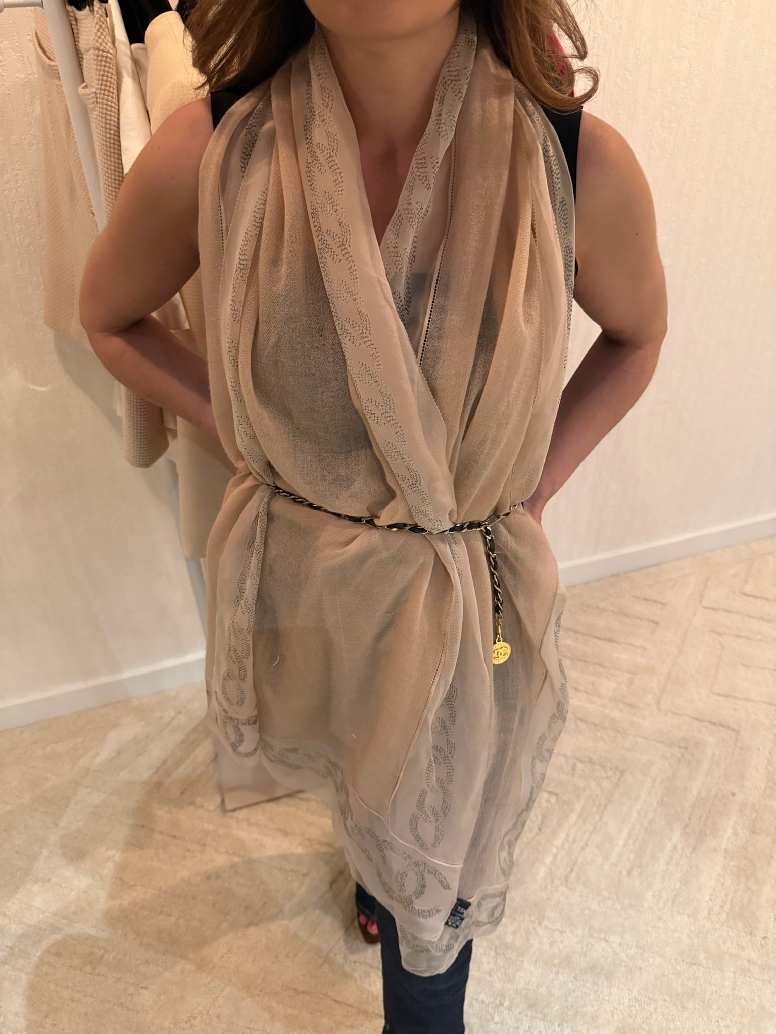 Chanel Light Pink Scarf
