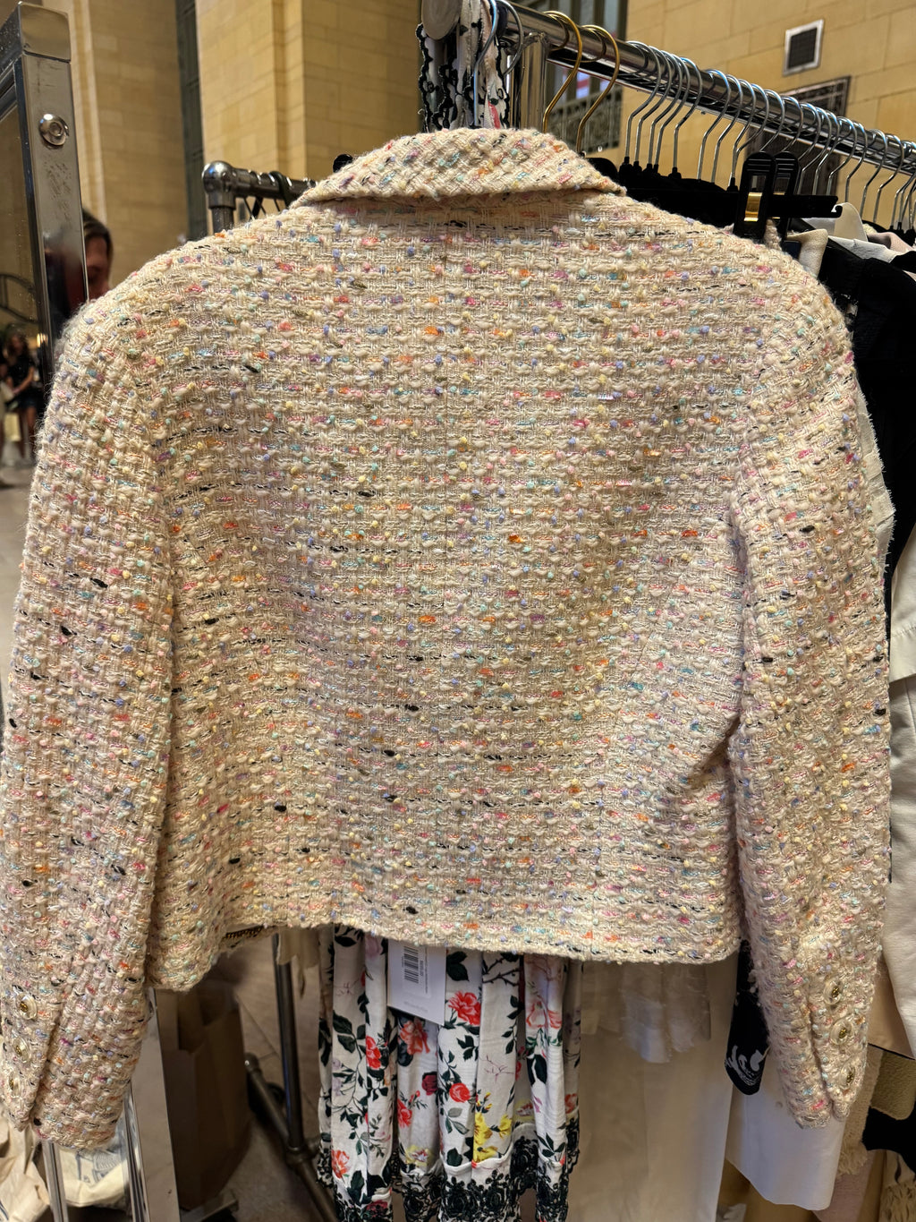 Chanel Tweed CC Logo Rainbow Muliticolor Blazer