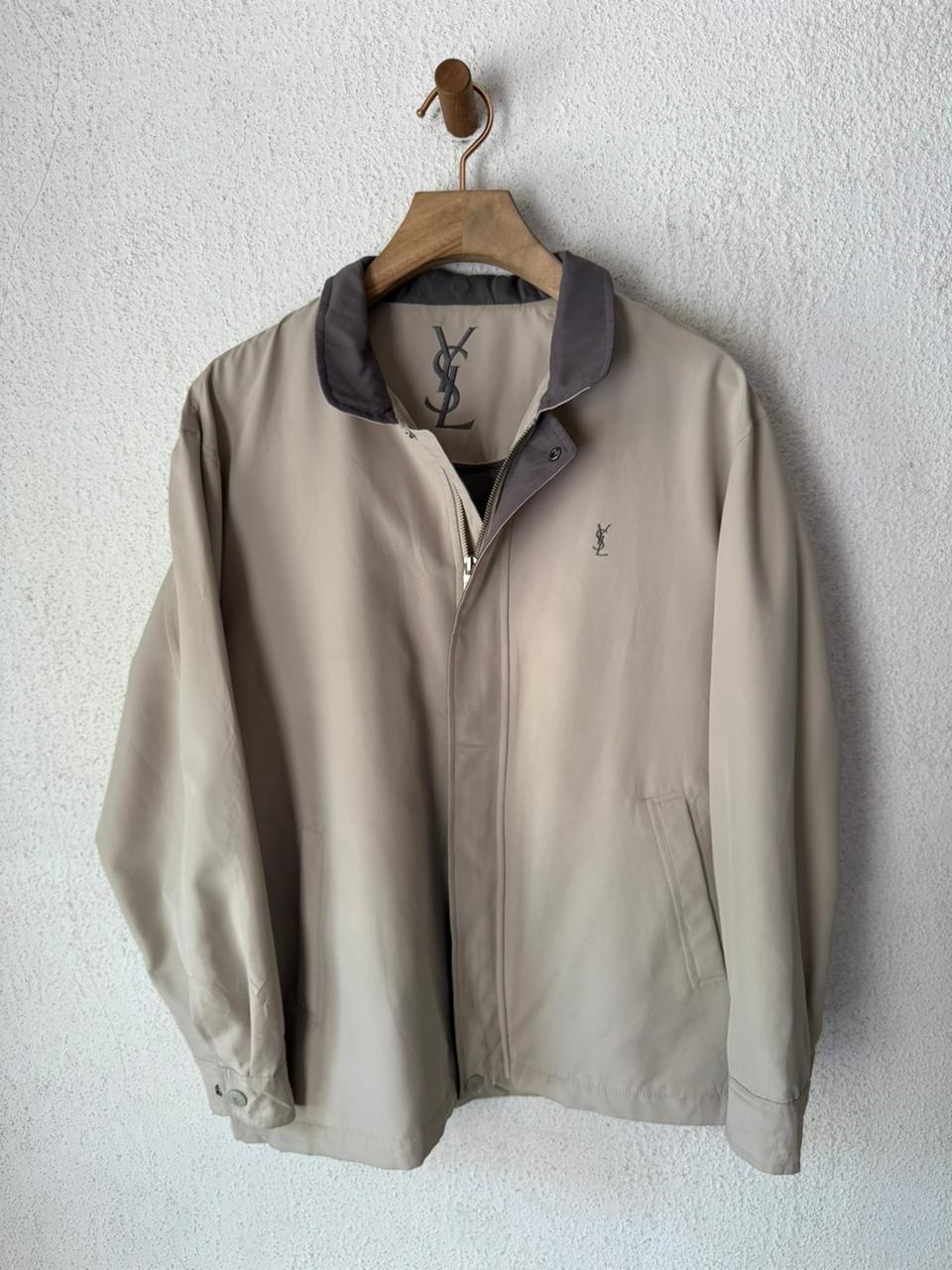 Saint Laurent YSL  Khaki Windbreaker Bomber Jacket