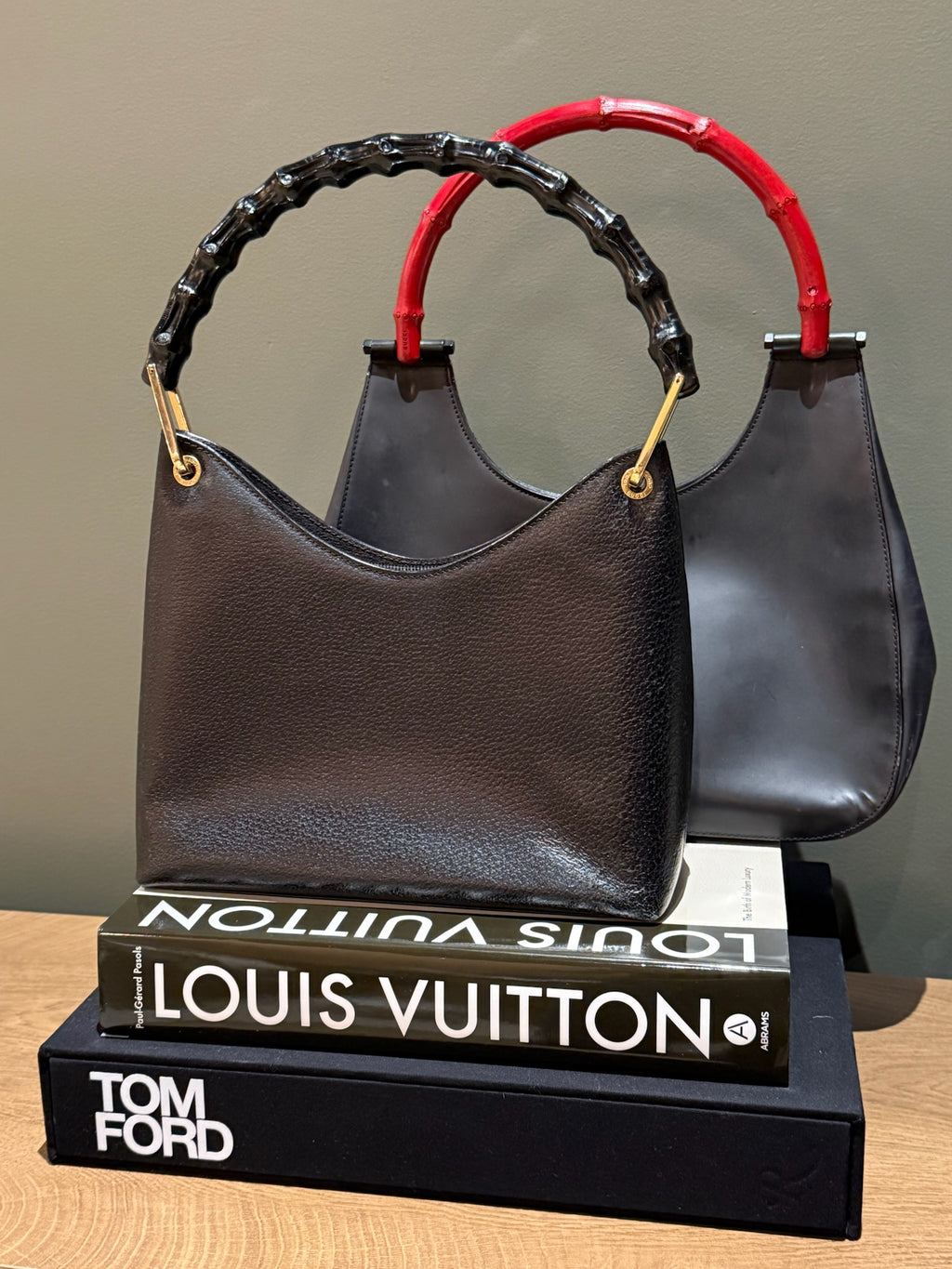 Gucci Bamboo Leather Handbag Black | Classic Bamboo Handle Bag