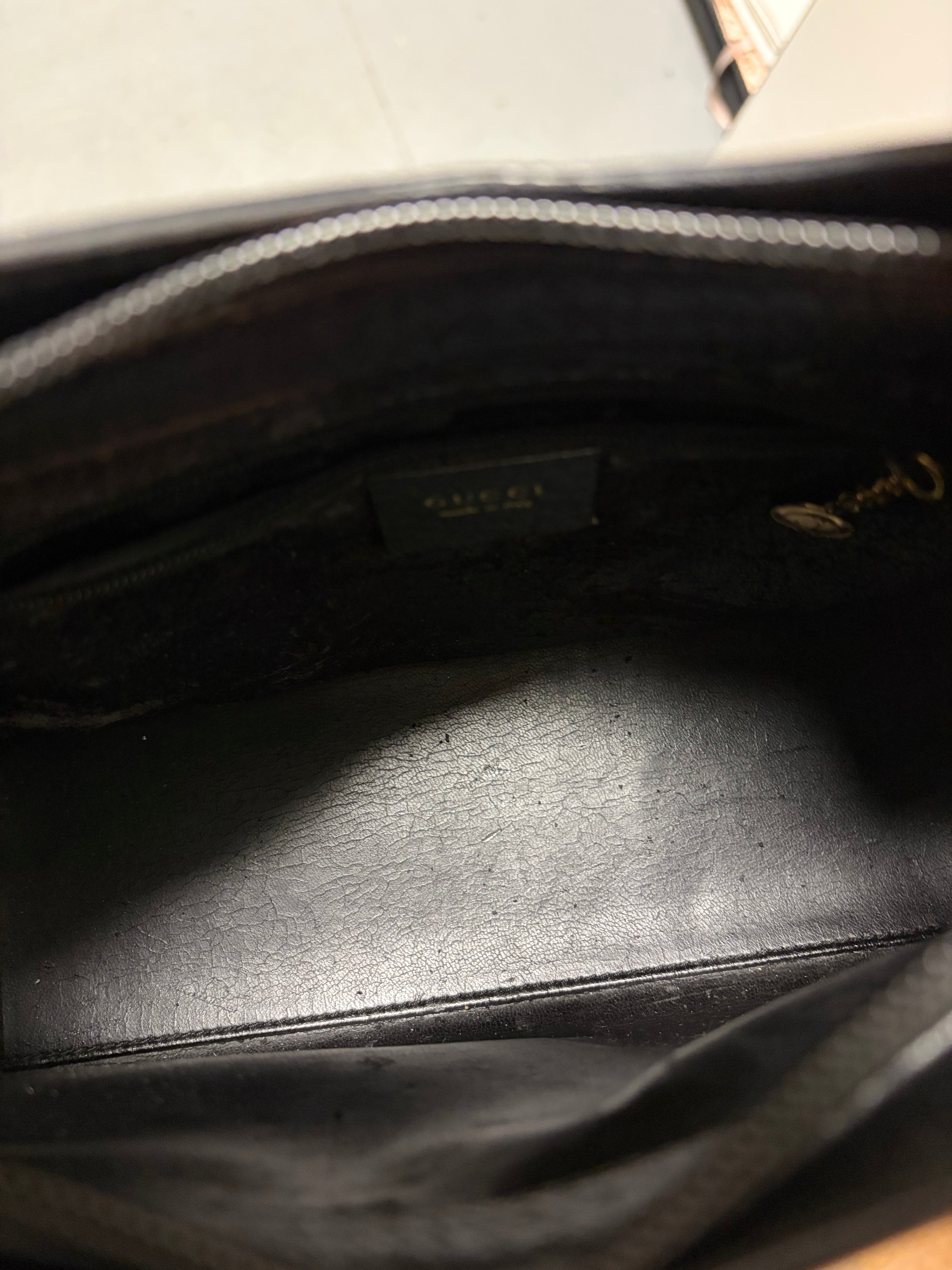 Gucci Bamboo Leather Handbag Black | Classic Bamboo Handle Bag