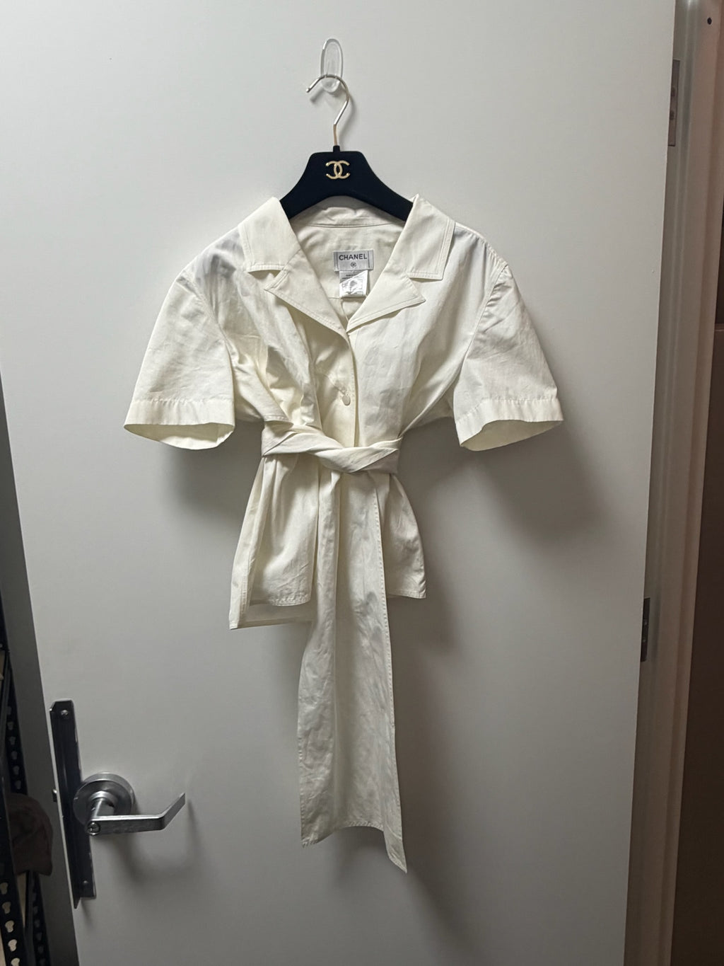 Chanel Spring 2001 Button-Up Top FR40 | Off White Blouse