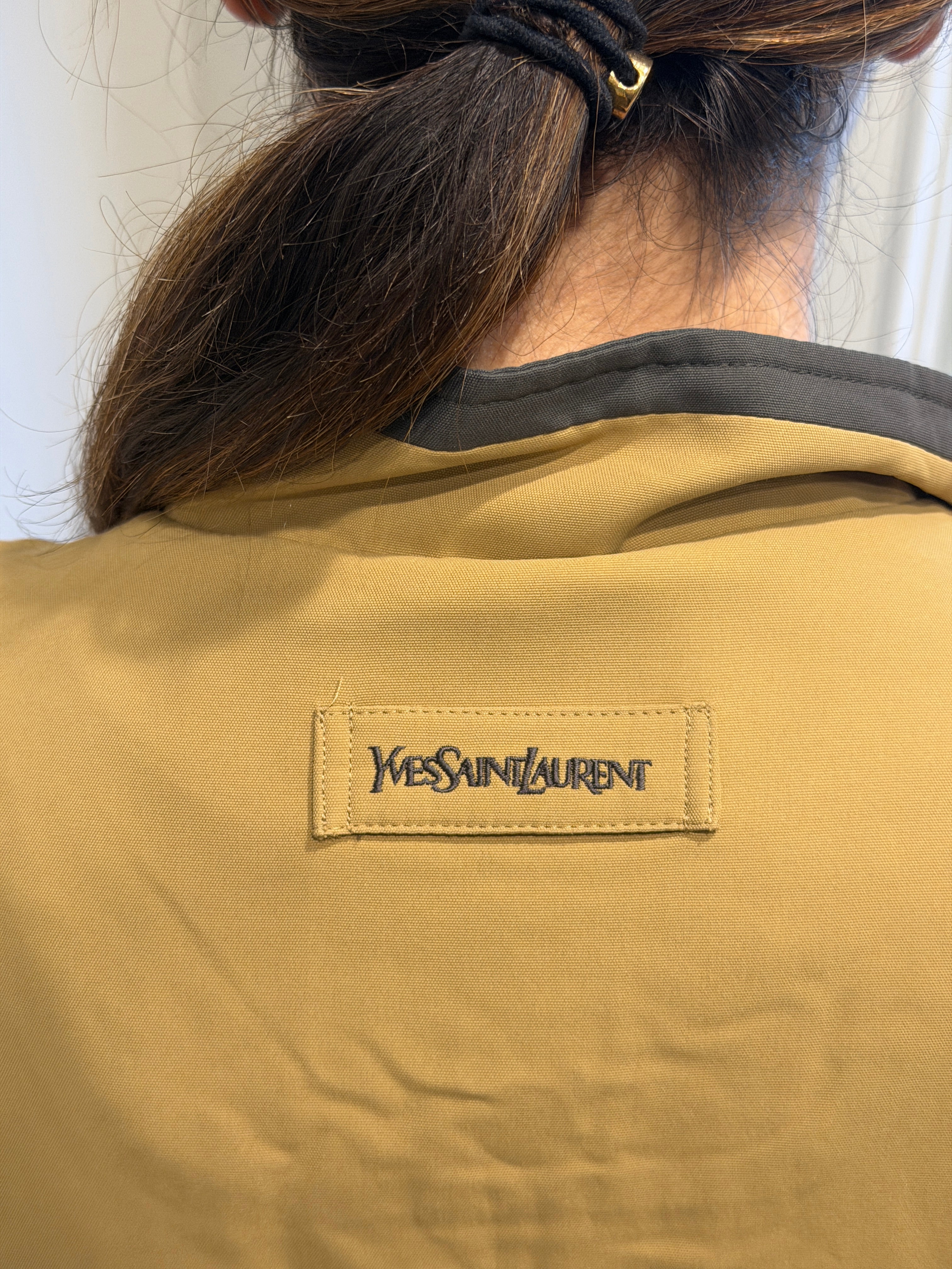 Saint Laurent Vintage Beige Bomber Windbreaker