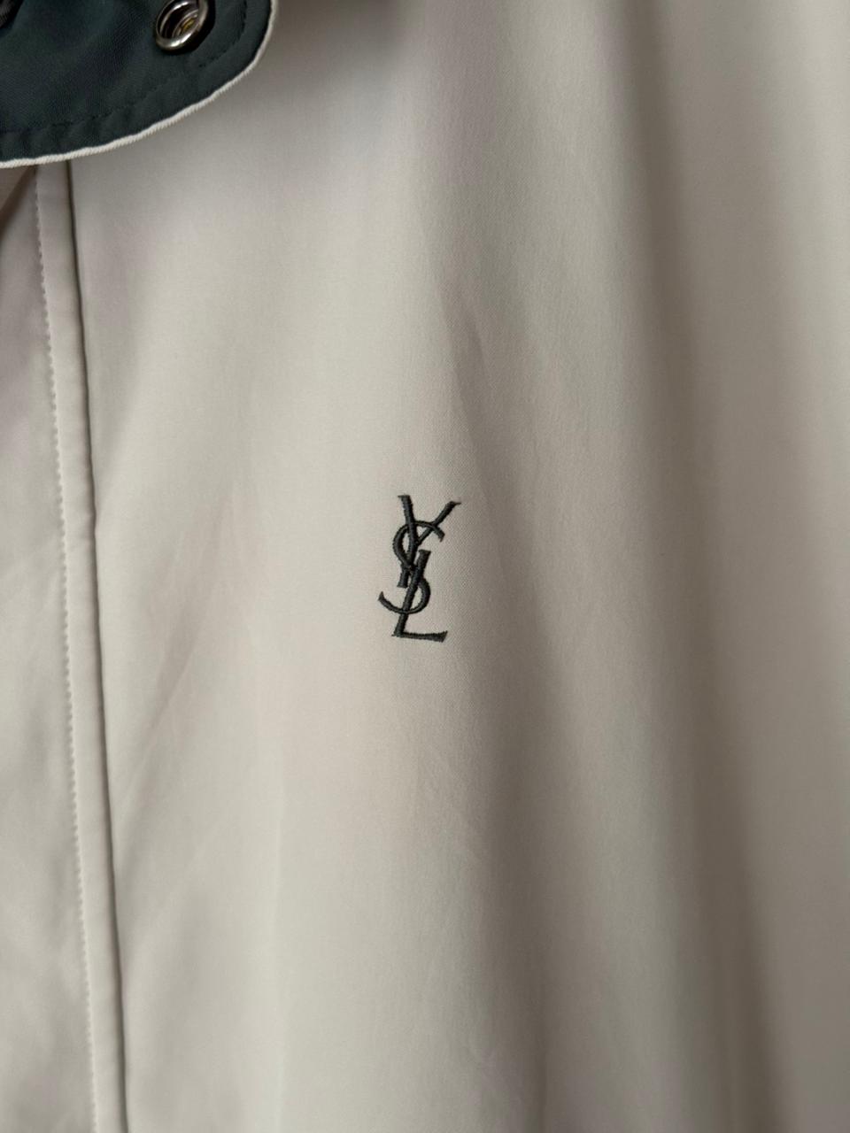 Saint Laurent YSL Green Khaki Windbreaker Bomber Jacket