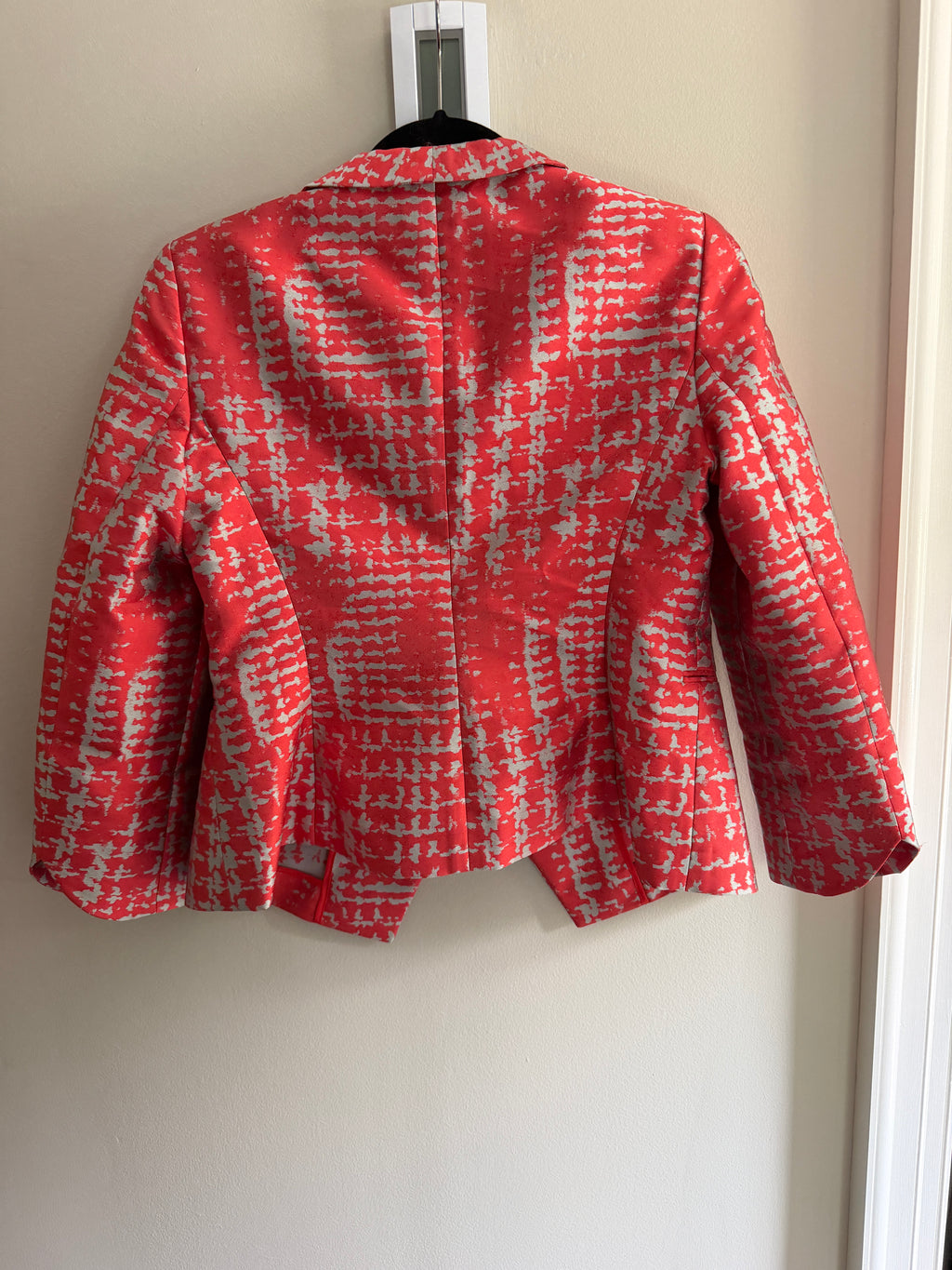 Armani Collezioni Pink Printed Shawl Collar Blazer IT 44 Designer Jacket