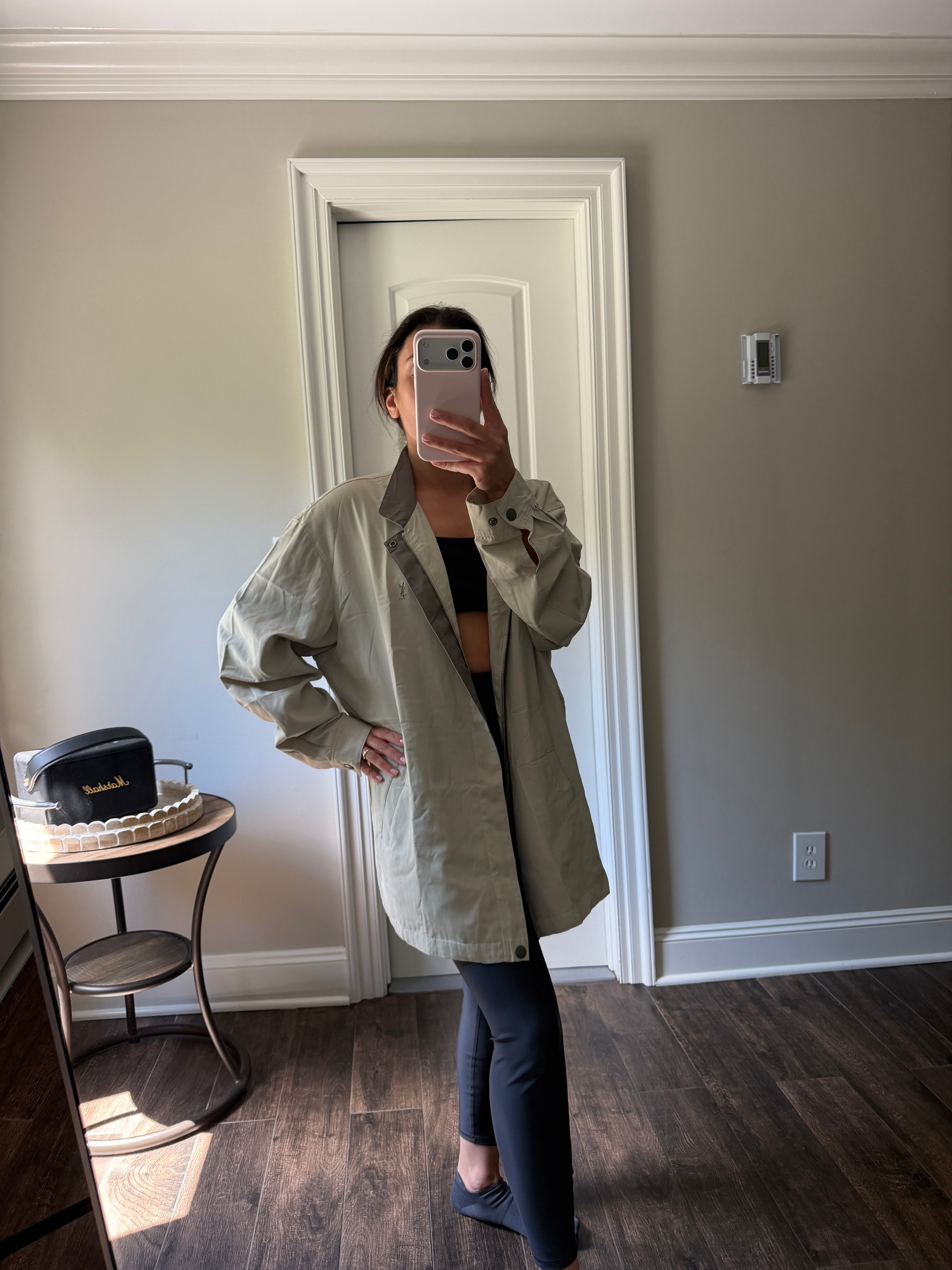 Saint Laurent Light Khaki Windreaker Jacket