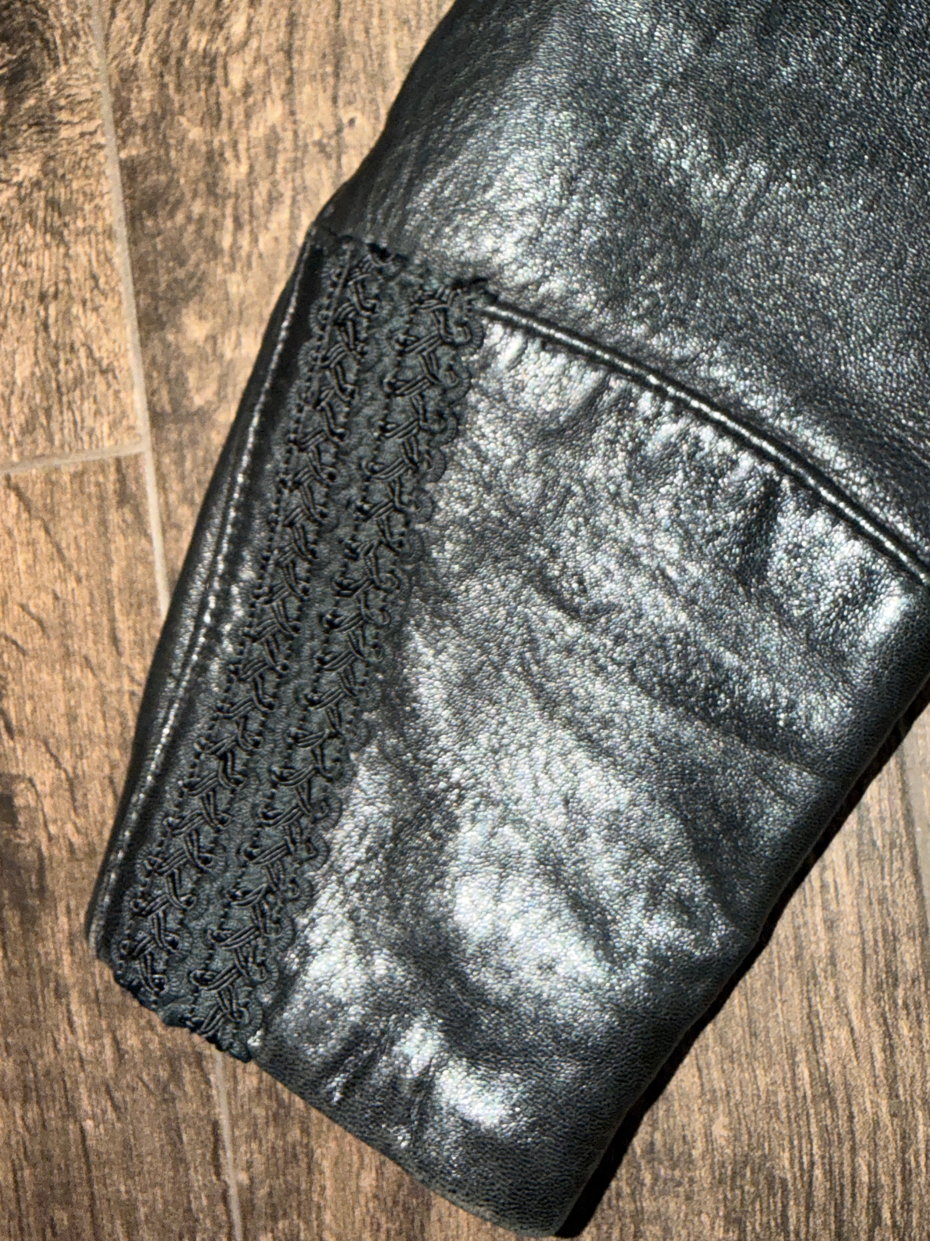 Ralph Lauren Cropped Black Leather Jacket with Toggle Closure | Women’s Leather Jacket
