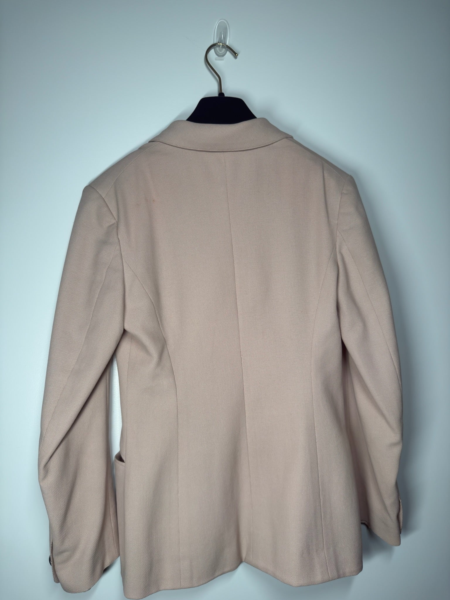 Chanel 1998 CC Logo Cotton One Button Blazer FR38