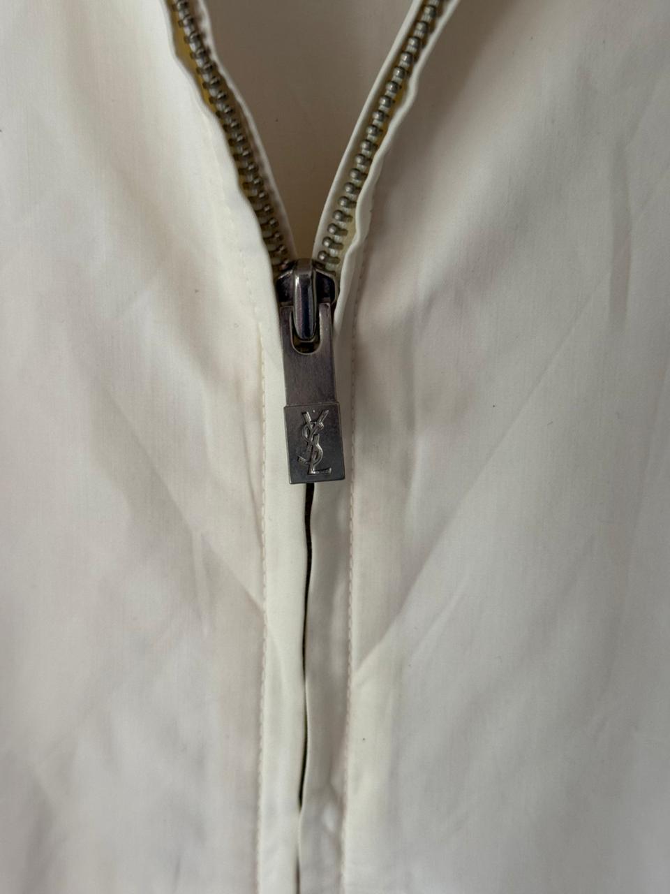 Saint Laurent Vintage Light Bomber Windbreaker Cream