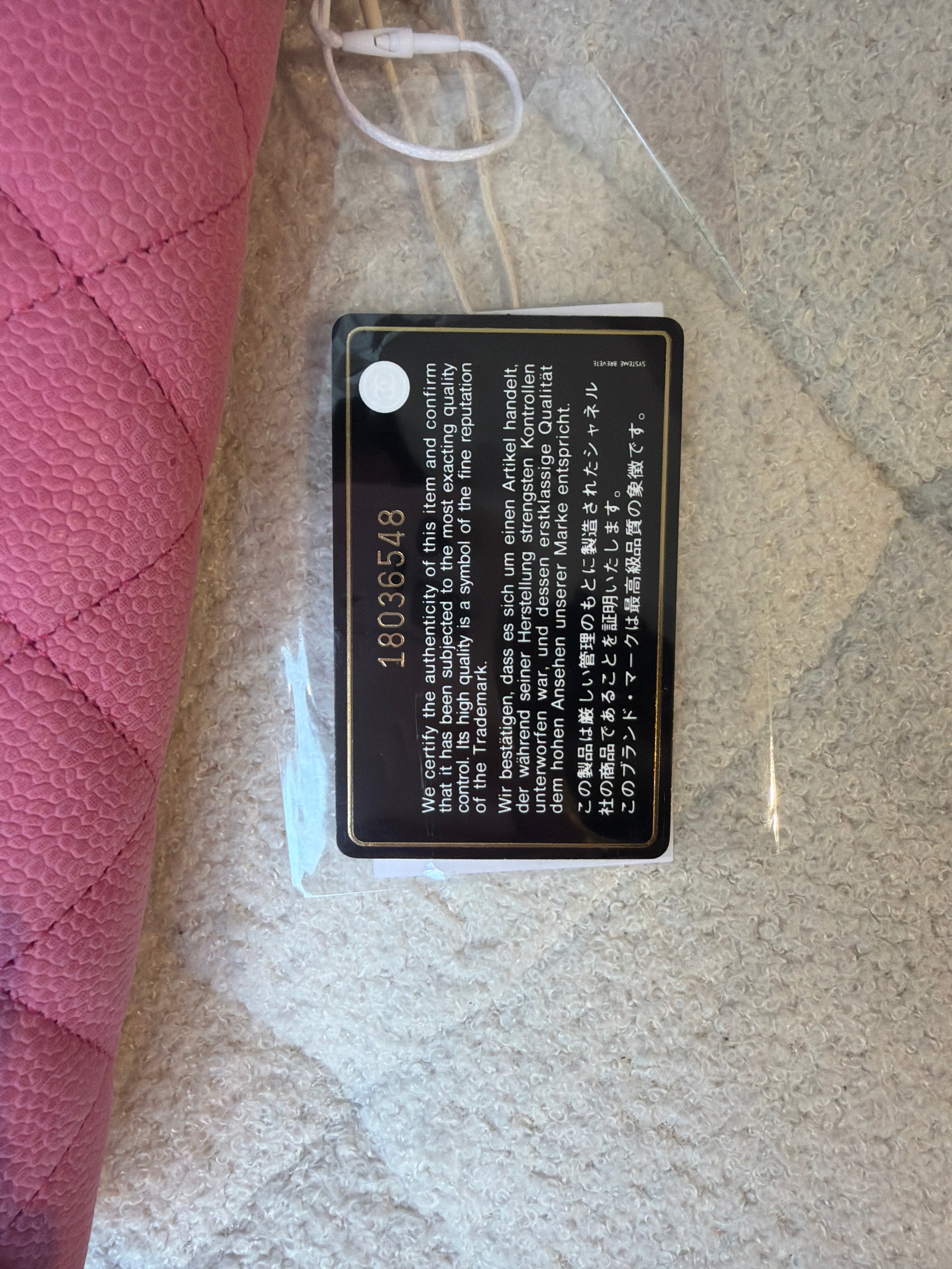 Chanel Pink caviar clutch on a chain
