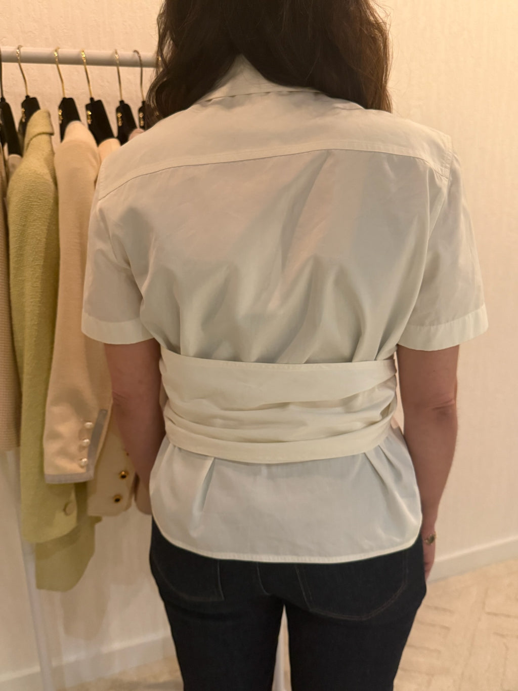 Chanel Spring 2001 Button-Up Top FR40 | Off White Blouse