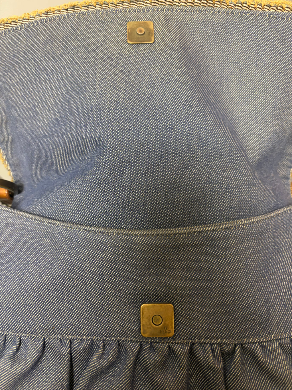 Fendi Large Denim Chef Baga