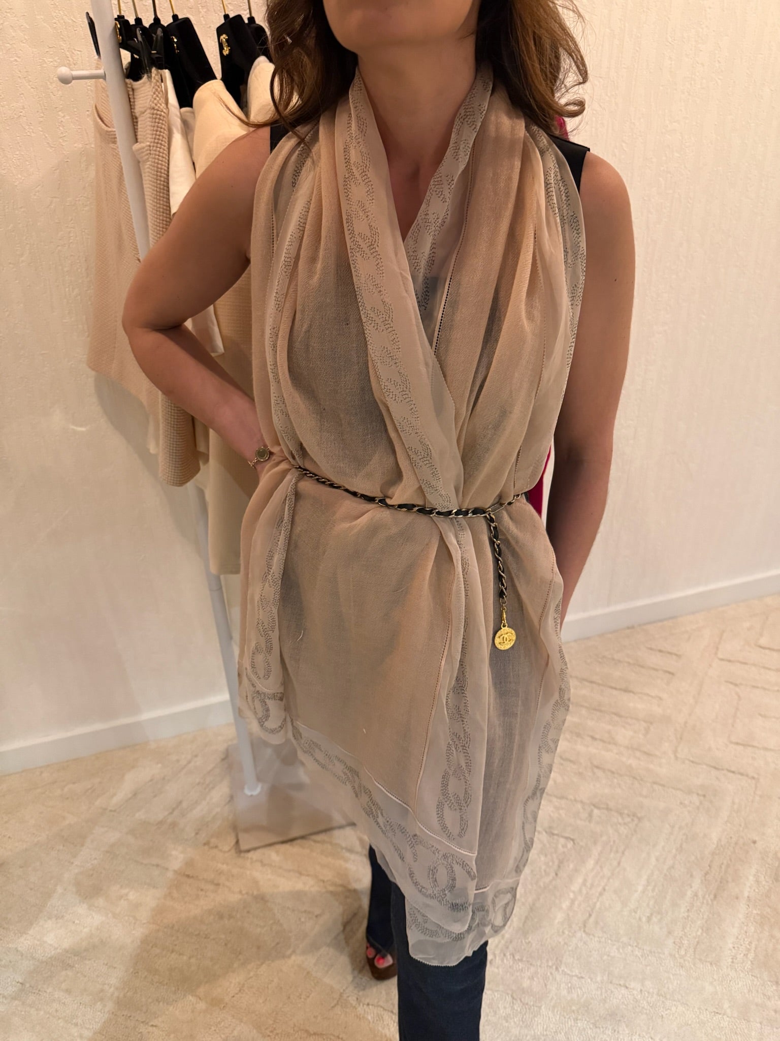 Chanel Light Pink Scarf