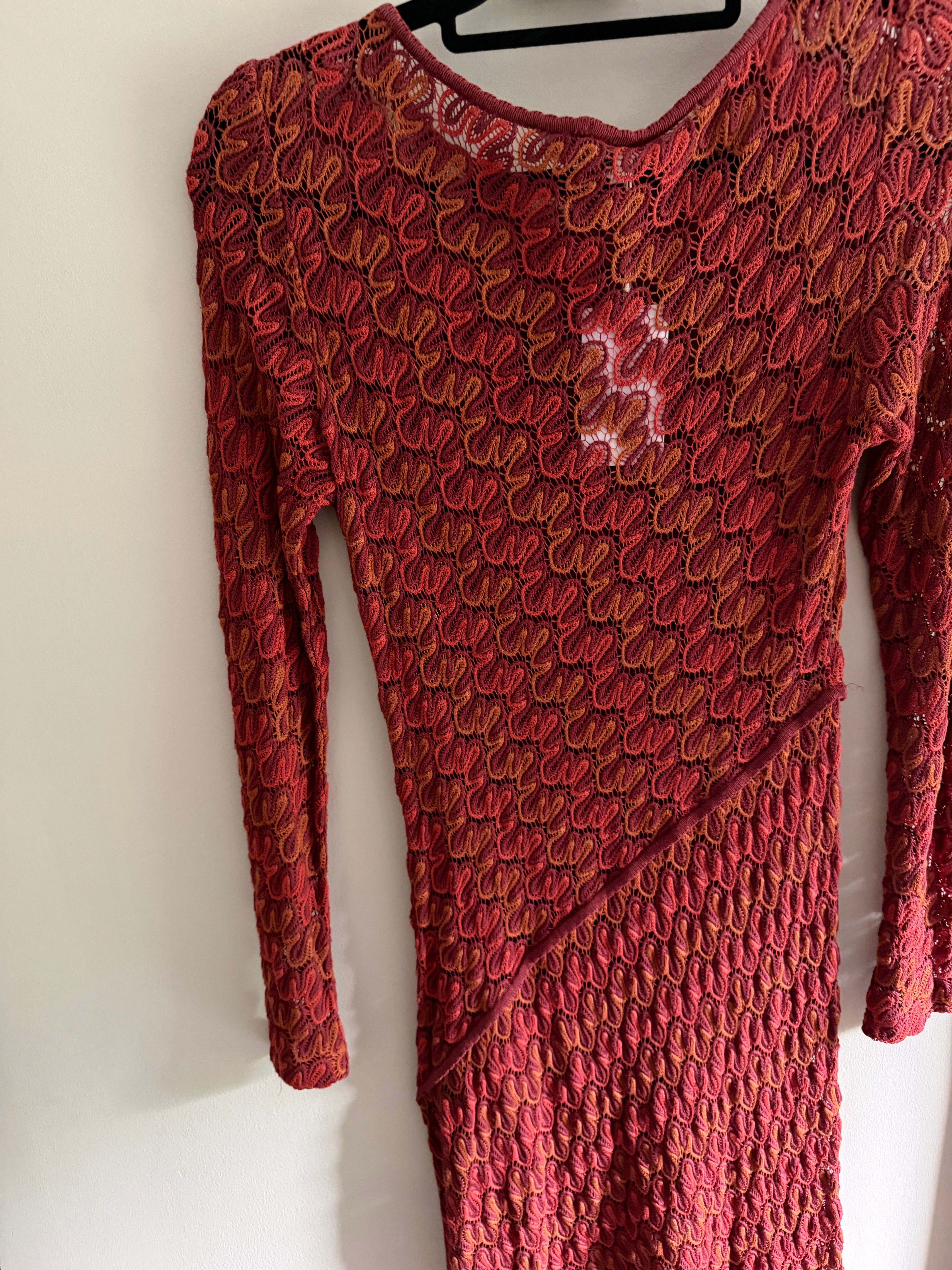 Missoni Silk Midi Zig Zag Length Dress