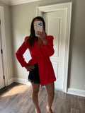 Chanel Vintage 1996 Red Tweed Boutique Blazer FR36