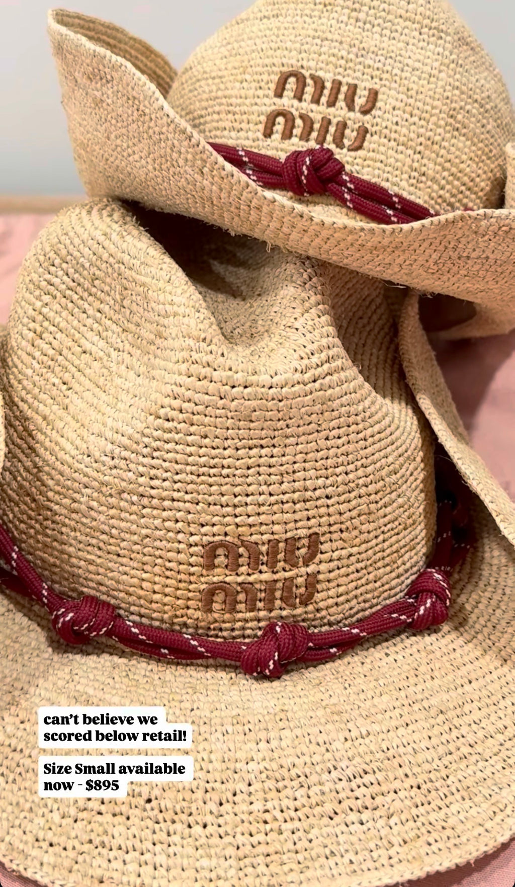 Miu Miu Raffia Hat / Small