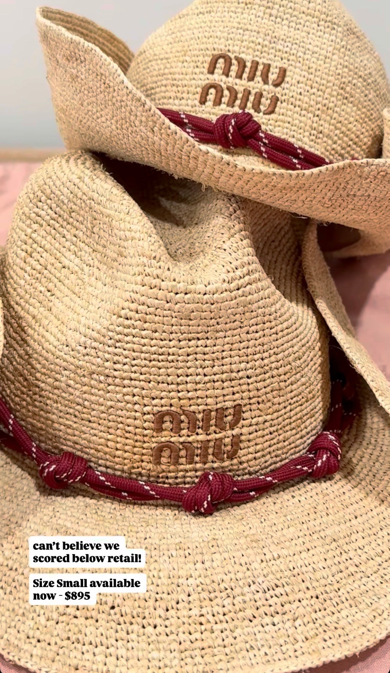 Miu Miu Raffia Hat / Small