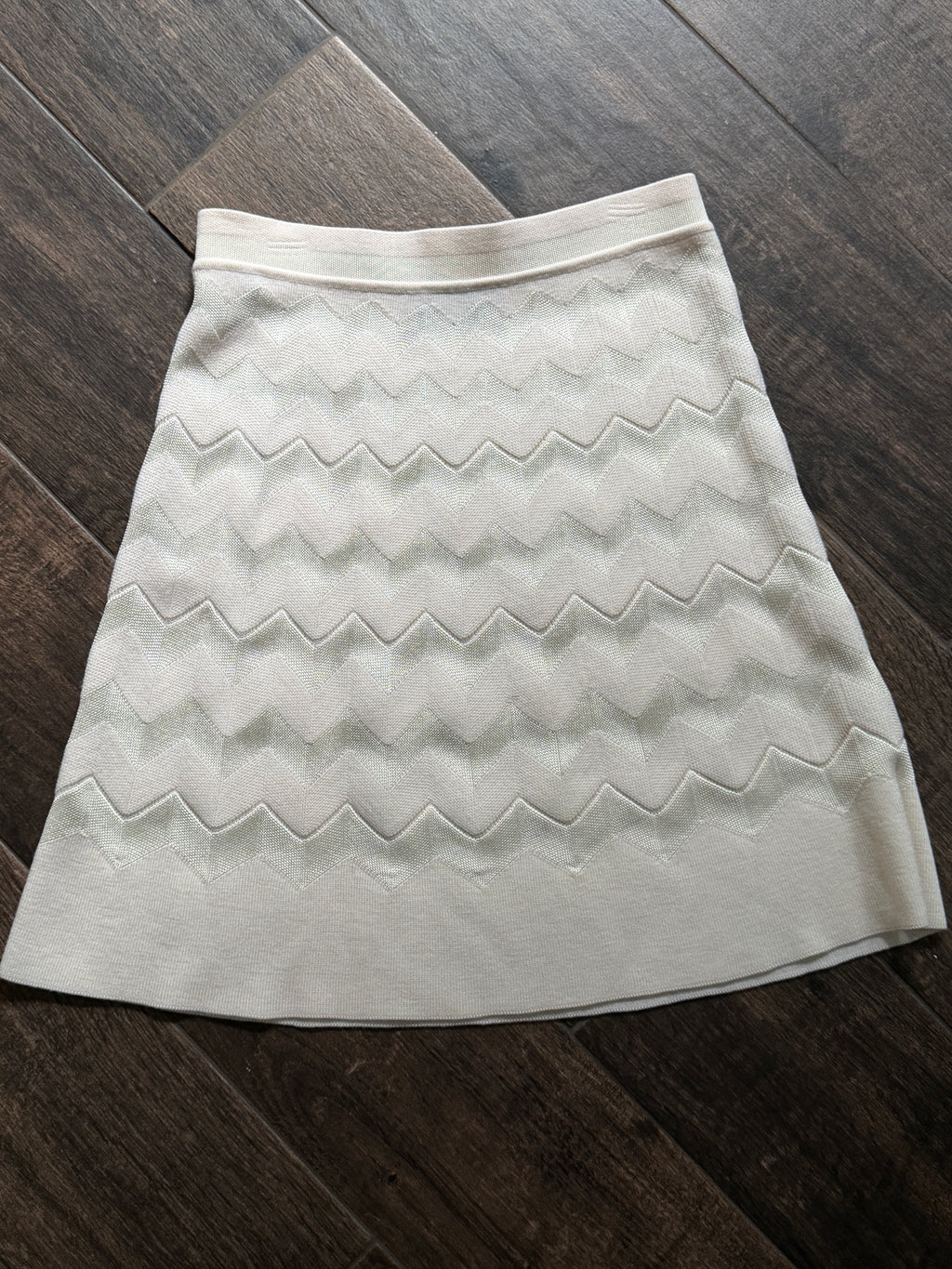 Missoni Mini Zig Zag White Skirt